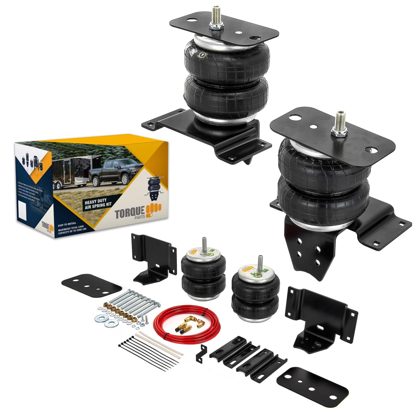 Torque Airbag Air Bag Suspension Kit For 2007-2021 Toyota Tundra 2Wd 4Wd Rear Helper Bag Spring Towing 5000 Lbs (Replaces Firest