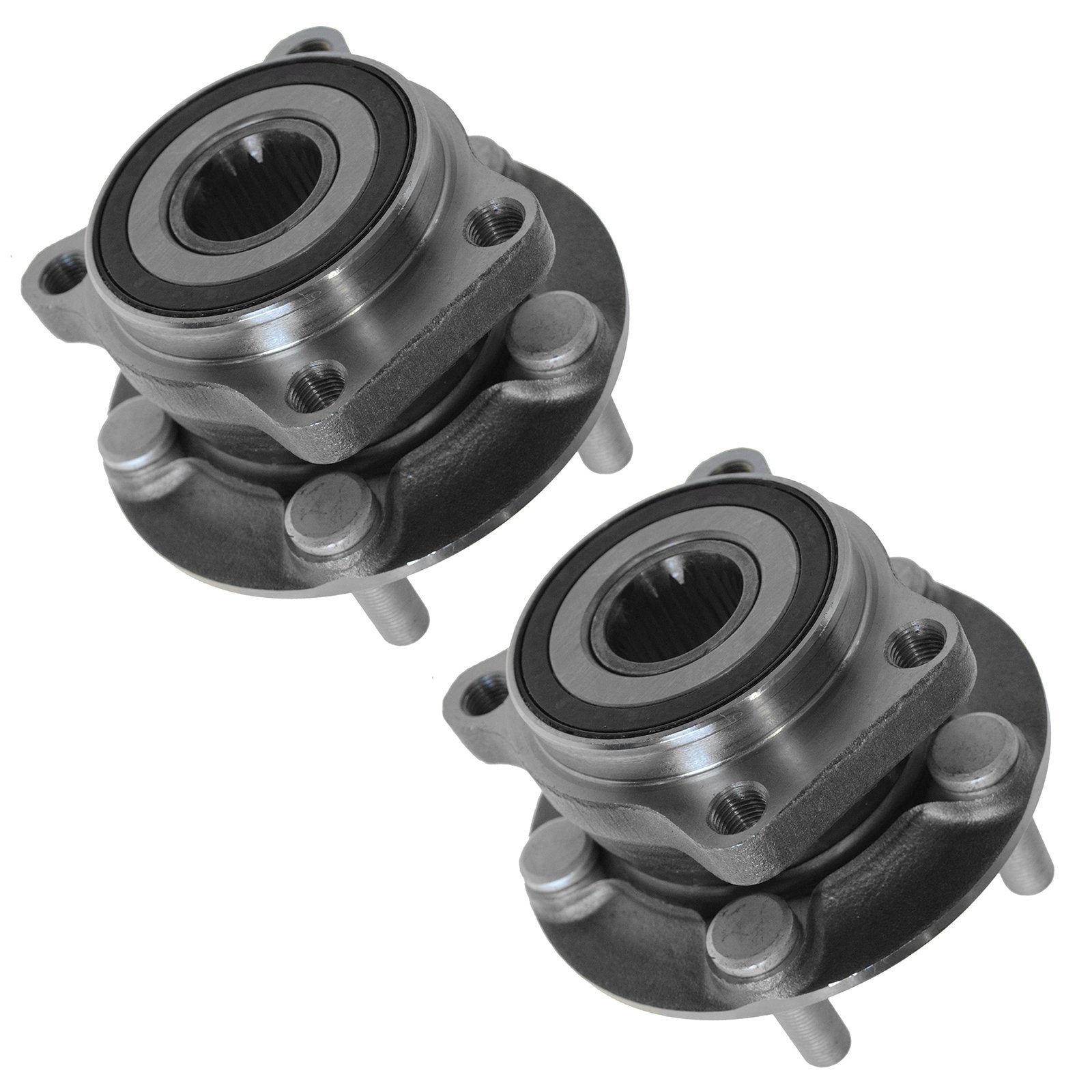Trq Front Wheel Hub Bearings Assembly Set Compatible With 2009-2014 Subaru Forester 2012-2014 Impreza 2005-2014 Legacy Outback 2