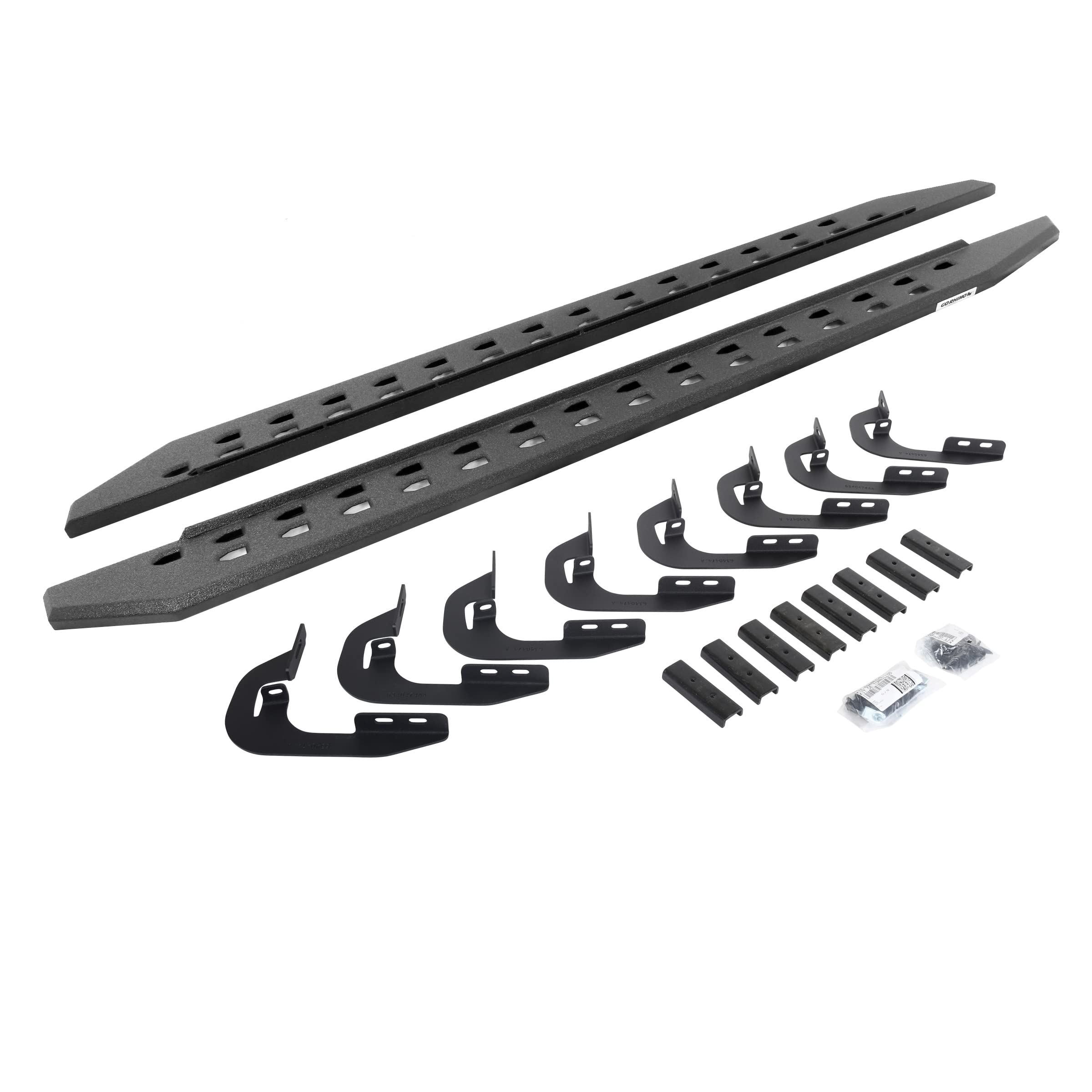 Go Rhino 69404787St Rb20 Slim Line Running Boards With Mounting Bracket Kit For 14-19 Silverado 3500 Hd, Sierra 2500 Hd, Silverado 1500, Silverado 2500 Hd, Sierra 1500, Sierra 3500 Hd (Cab &