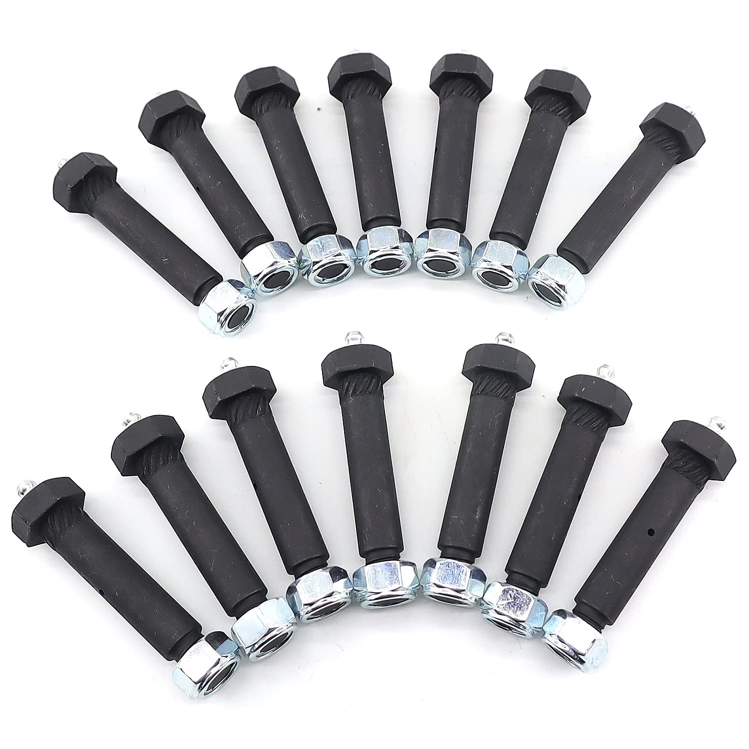 Rjsphh Trailer Axle Spring Shackle Greaseable Spring Bolt 9/16 X 3 (14Pcs)