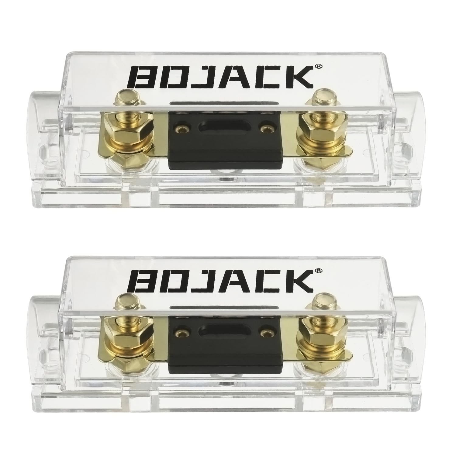 Bojack 0/2/4 Gauge Anl Fuse Holder & 30 Amp Fuses For 0/2/4/8 Gauge Conductor, Fuse Box & Holder 30A (Pack Of 2)