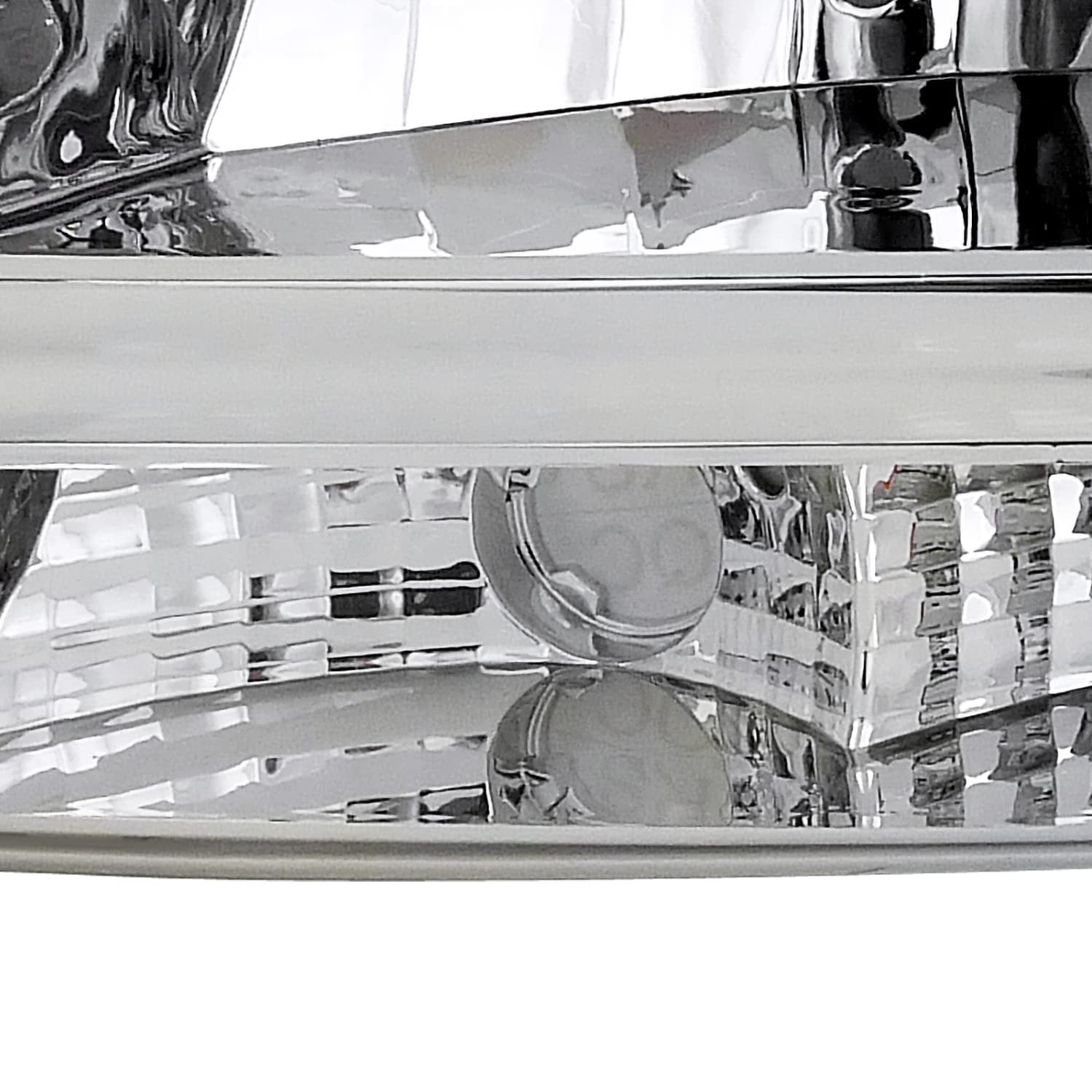 Spec-D Tuning Chrome Housing Clear Lens Headlights Compatible With 1997-2004 Dodge Dakota L+R Pair 1Pc Style Head Light Lamp Ass