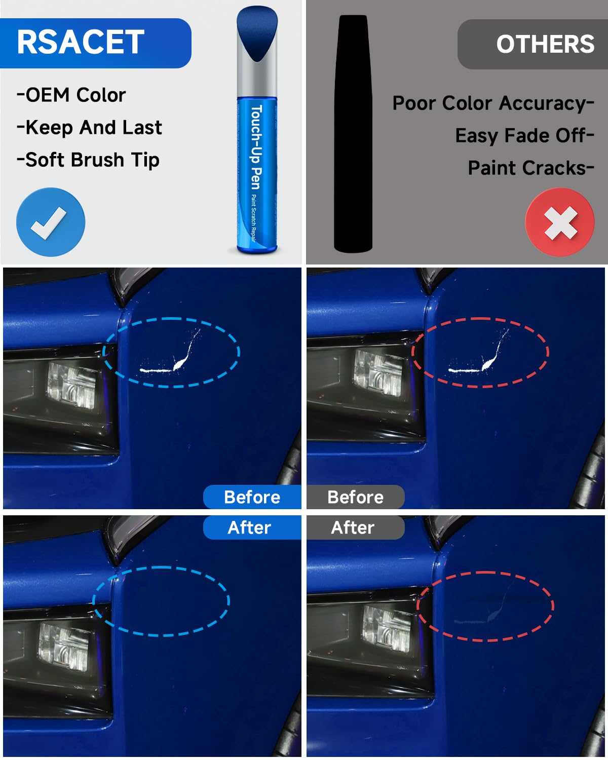 G9 Vista Blue Metallic Touch Up Paint Compatible with Ford Exact Match Touch Up Paint Car Scratch Repair