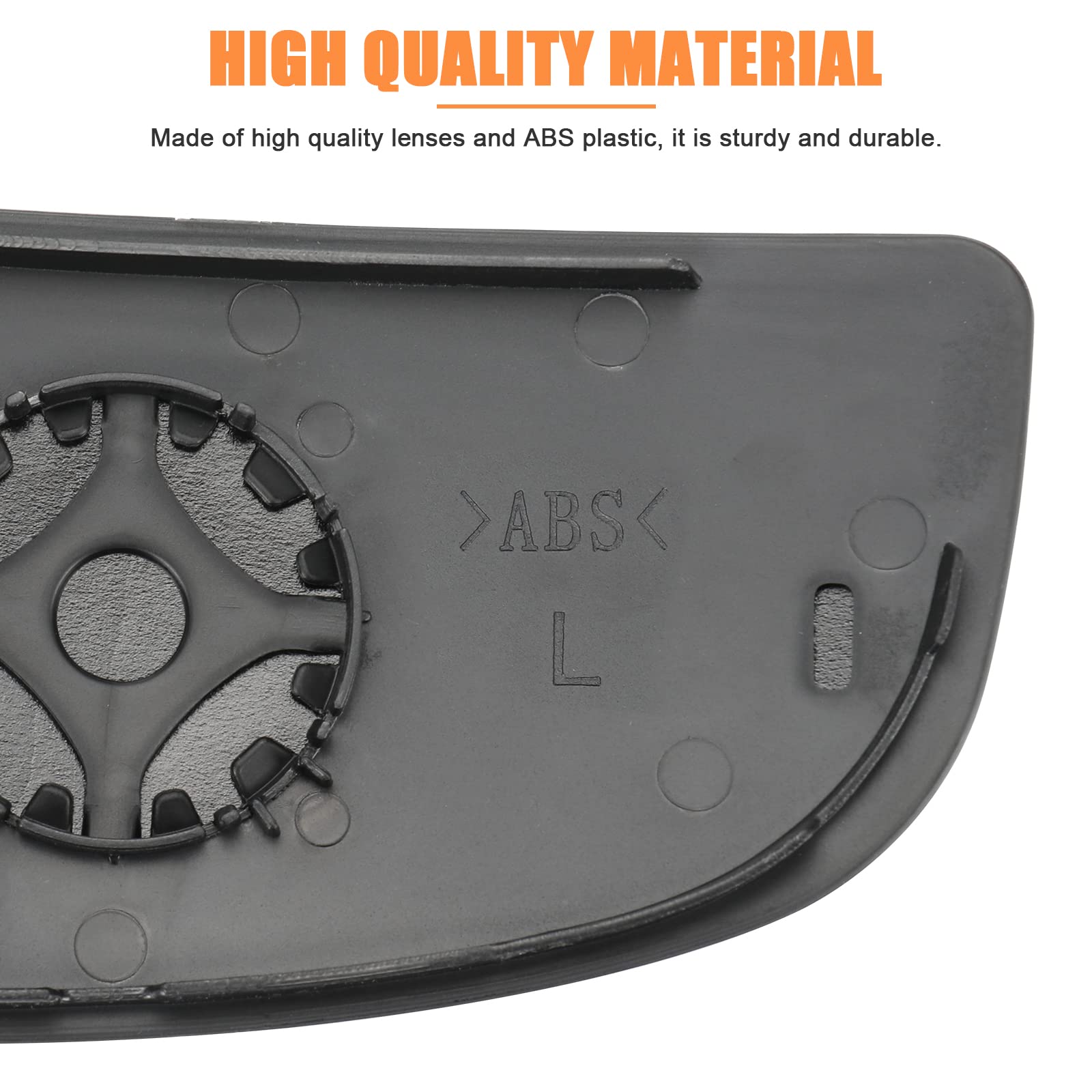 Lhcdqskcw Compatible With Ford Transit T150 T250 T350 2015 2016 2017-Up Driver Left Side Mirror Glass, Lower Tow Mirror With Bac