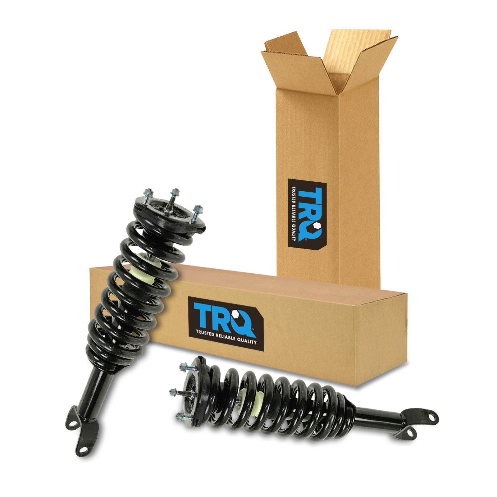Trq Front Strut & Coil Spring Assembly Set Driver & Passenger Sides Compatible With 05-09 Dodge Dakota 06-09 Mitsubishi Raider