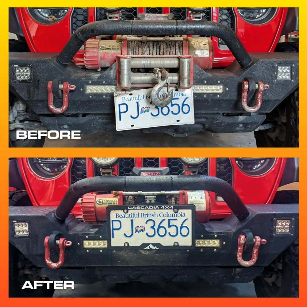 Cascadia 4x4 Flipster V3 | Winch License Plate Mounting System | Hawse, Roller, Recessed Fairlead