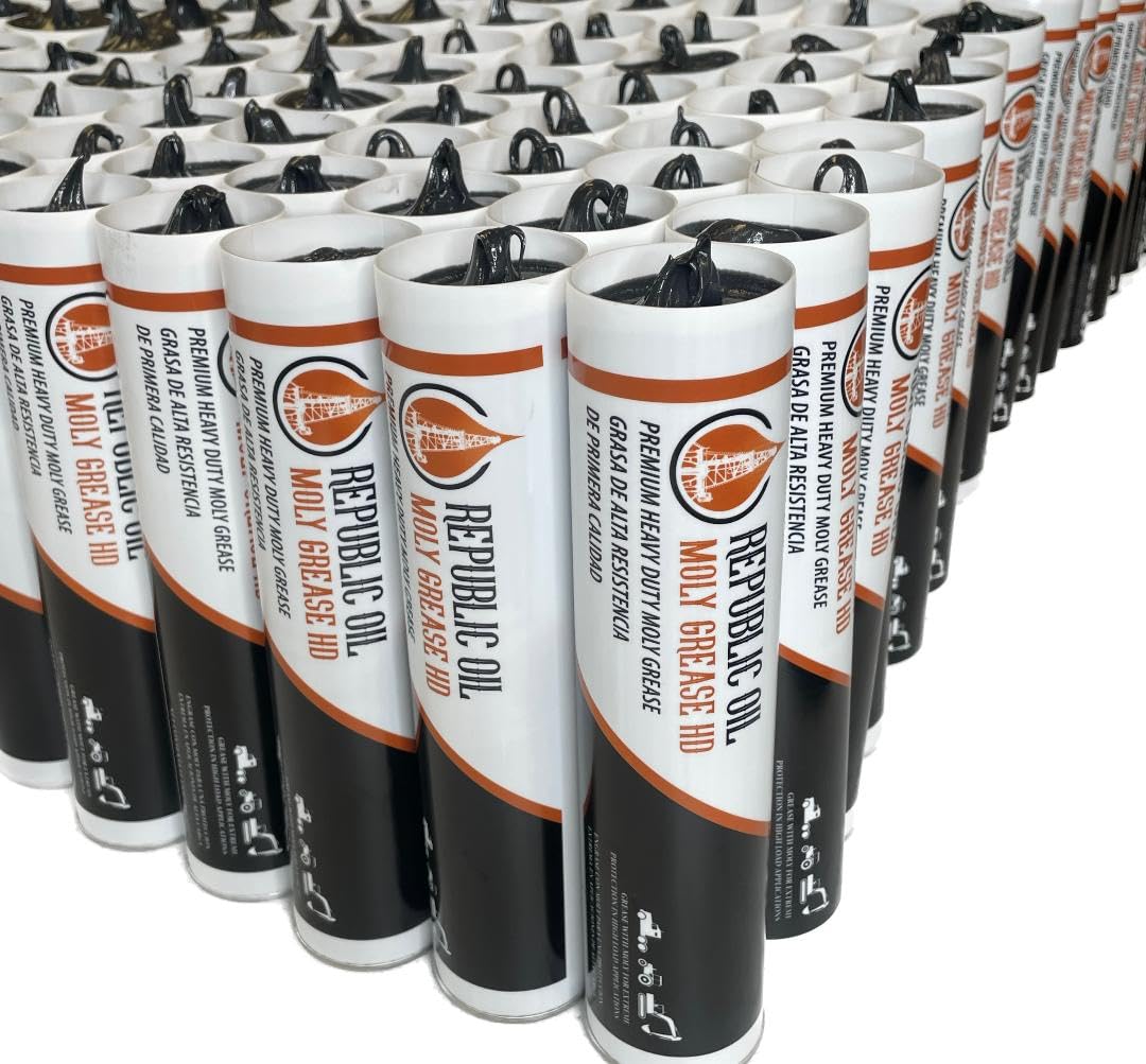 Republic Oil Heavy Duty High Temp 3% Moly EP #1 Lithium Complex Grease (10 Pack Tubes)