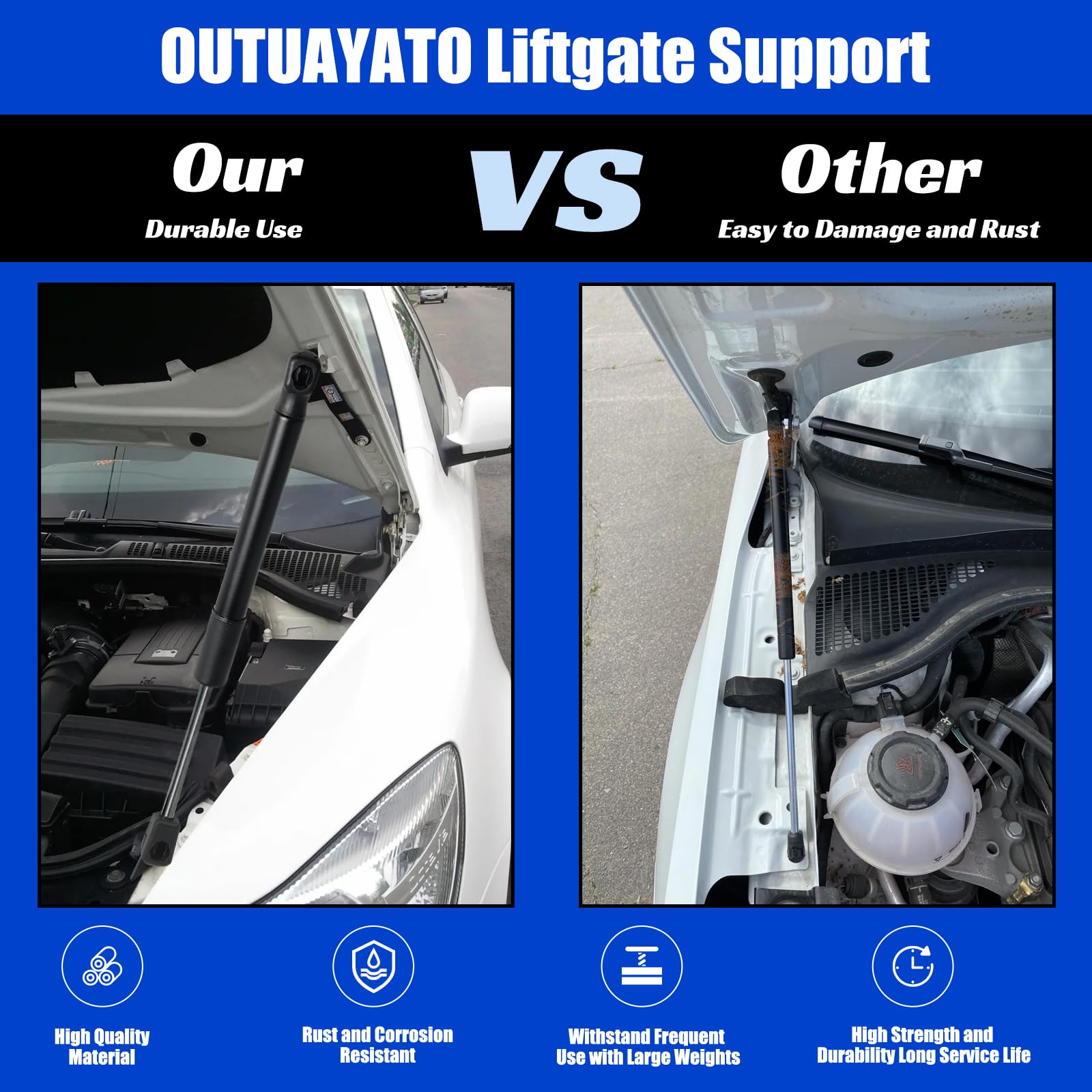 Otuayauto Hood Struts Lift Support Replacement For Porsche 911 2012-2019 Boxster 13-16 718 Boxster 17-22 Cayman 14-22 Premium Fr