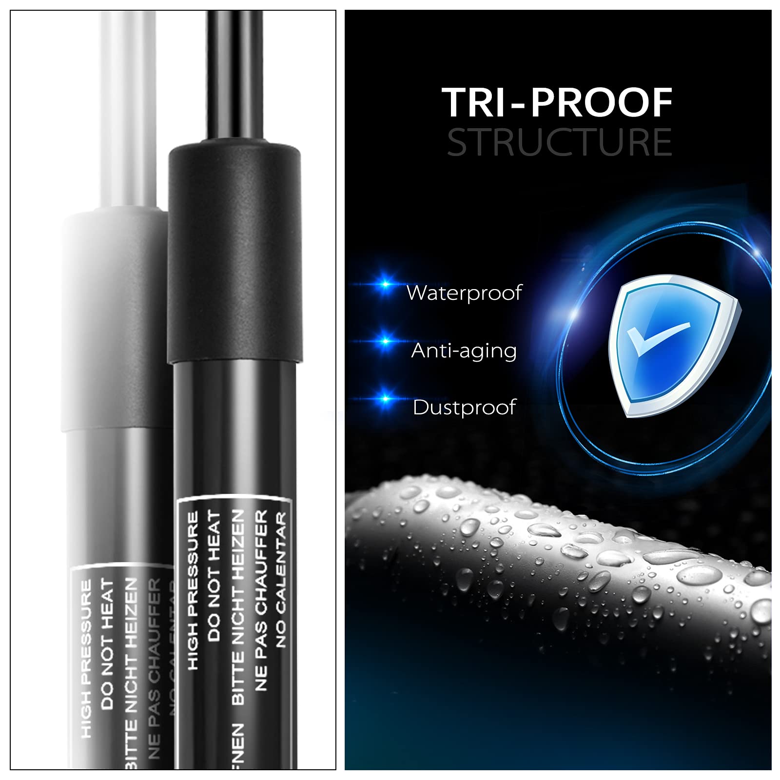Yhtauto Front Hood Lift Support Strut Gas Spring Shock Replacement For Ram 1500/2500/3500/4500/5500 (2011-2017), Set Of 2