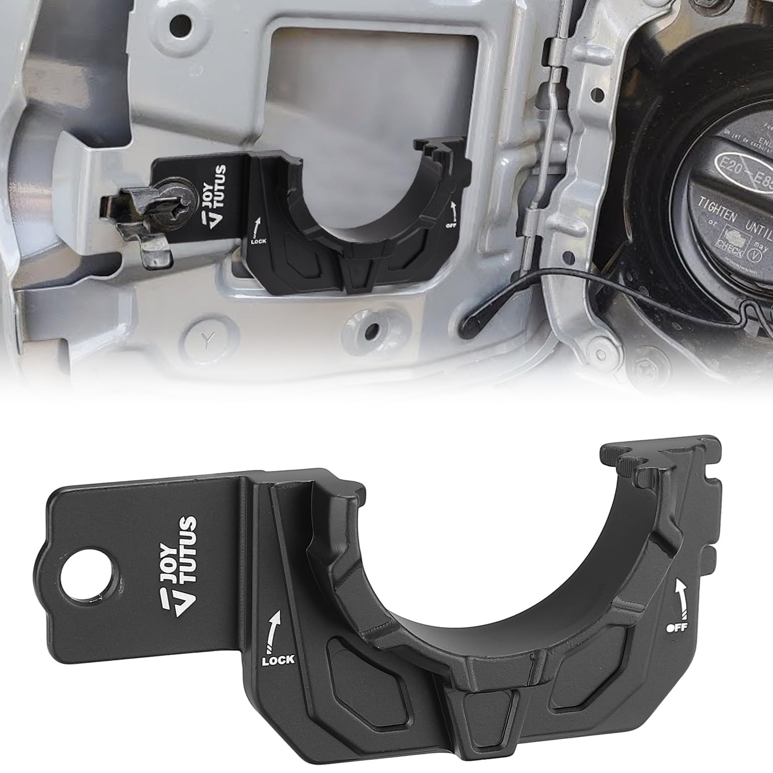 JOYTUTUS Aluminum Alloy Gas Cap Holder Compatible with 2016-2023 Tacoma 3rd Gen Fuel Cap Holder Tacoma Accessories
