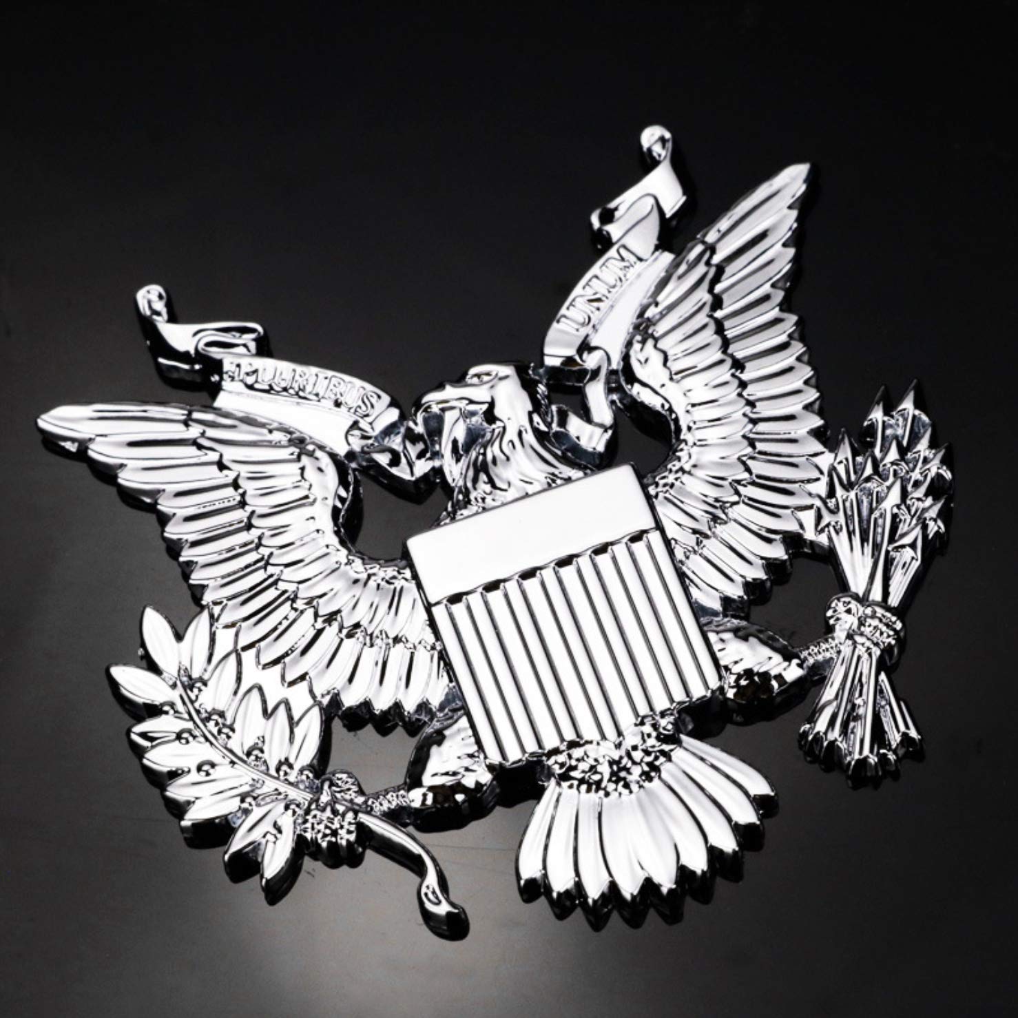 Fsforcar US Army Metal Car Emblem Sticker Decal - Silver, Model ST2007-0001