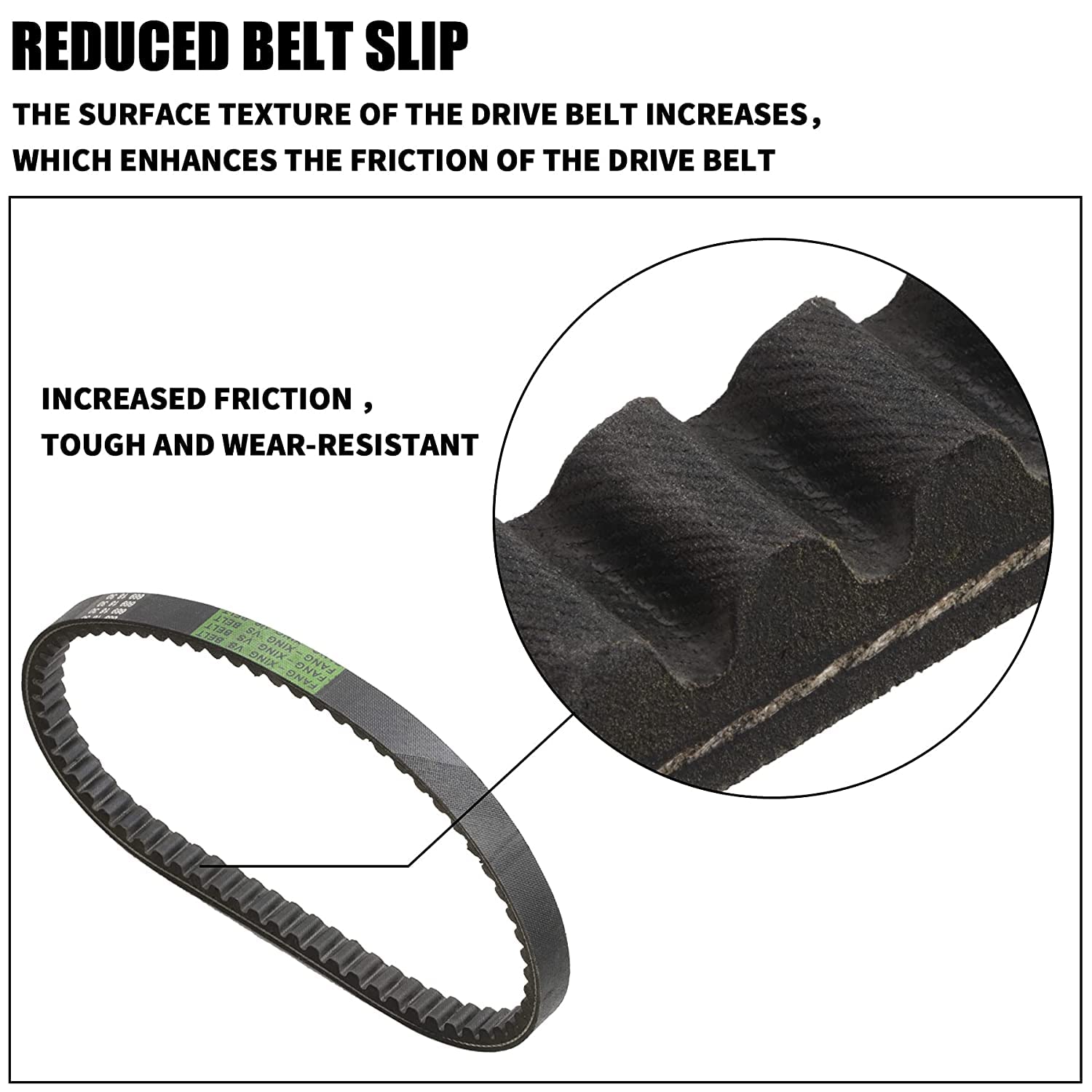 139Qmb Reinforced 669-18-30 Racing Cvt Drive Belt For Gy6 49Cc 50Cc Qmb/Qma 139