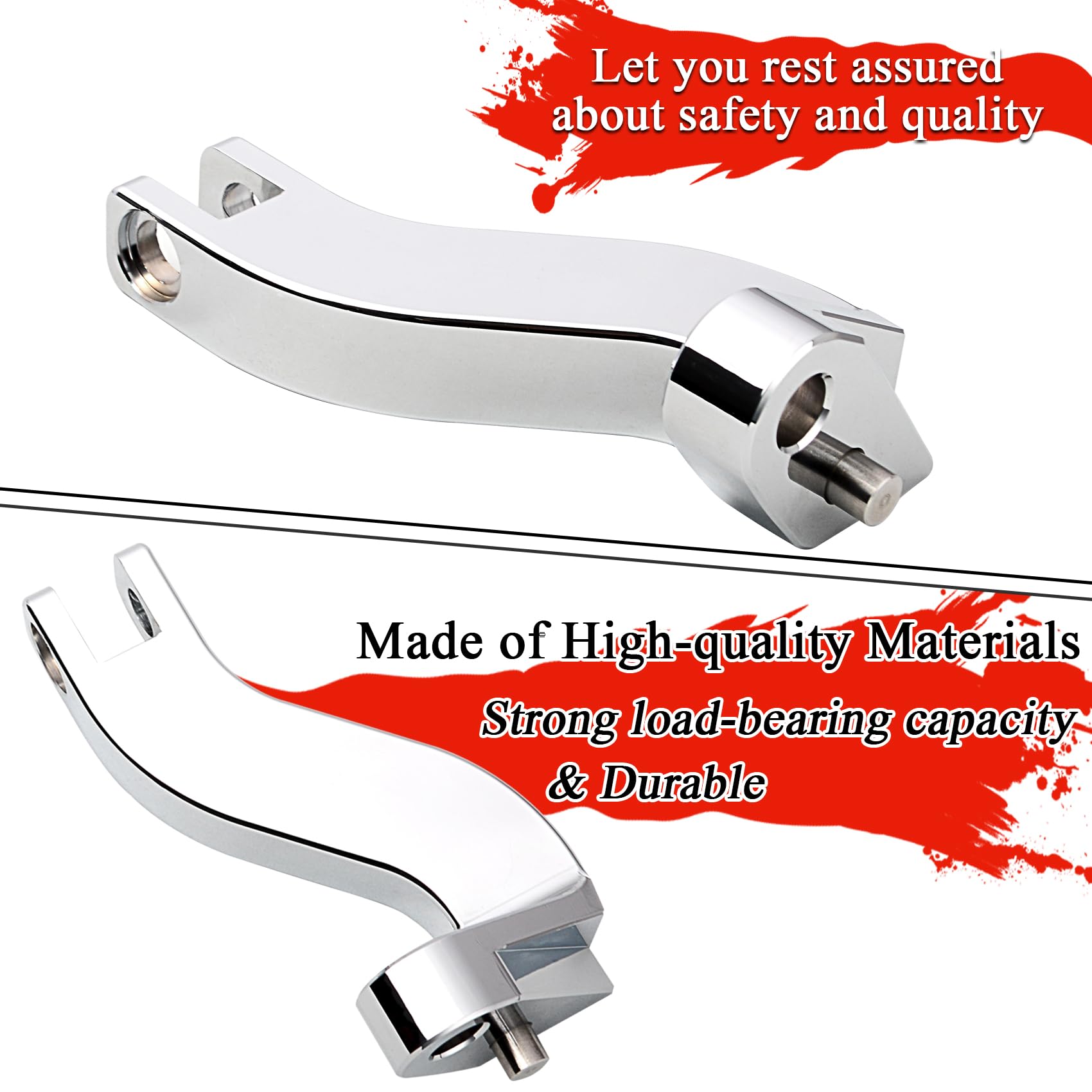 WOWTK 10mm Rear Passenger Footpeg Mounting Kit for Harley Touring Road King Road Glide Street Glide Electra Glide Models 1993-20
