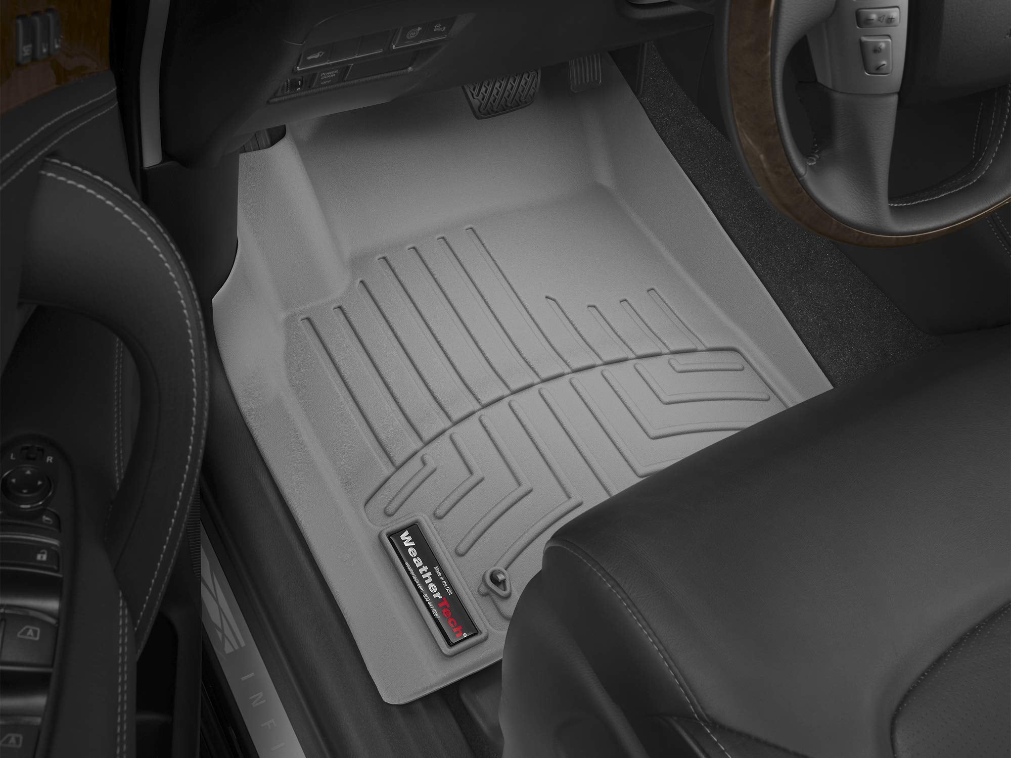 WeatherTech Custom Fit FloorLiners for QX, QX80, Armada - 1st Row (463361), Grey