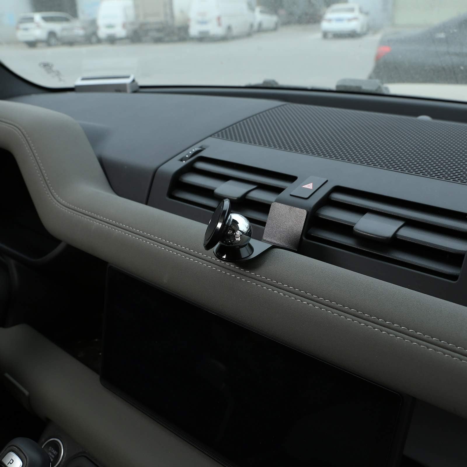 CHEYA Alumium Alloy Car Interior Center Console Dashboard Main Co-Pilot Air Vent Mobile Phone Holder for Land Rover Defender 110