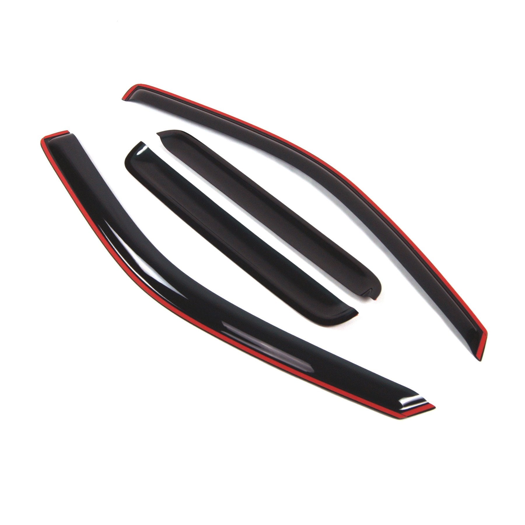 Tuningpros Wd2-035I Dark Smoke 4 Pcs Set Window Visor (In-Channel) Deflector Rain Guard Compatible With 2004-2012 Gmc Canyon Cre