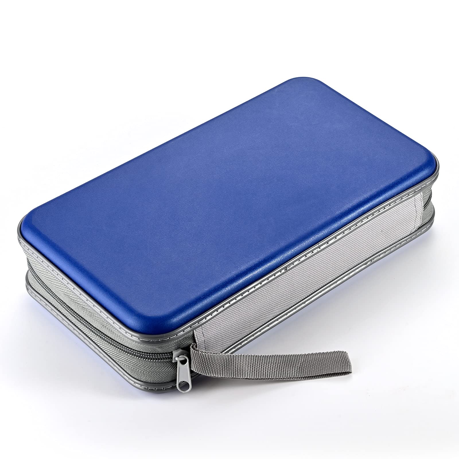 Liovode Dvd Case, 96 Capacity Cd Case Portable Cd Case Holder Storage Hard Plastic Dvd Cd Wallet Holder Organizer For Car(Blue)