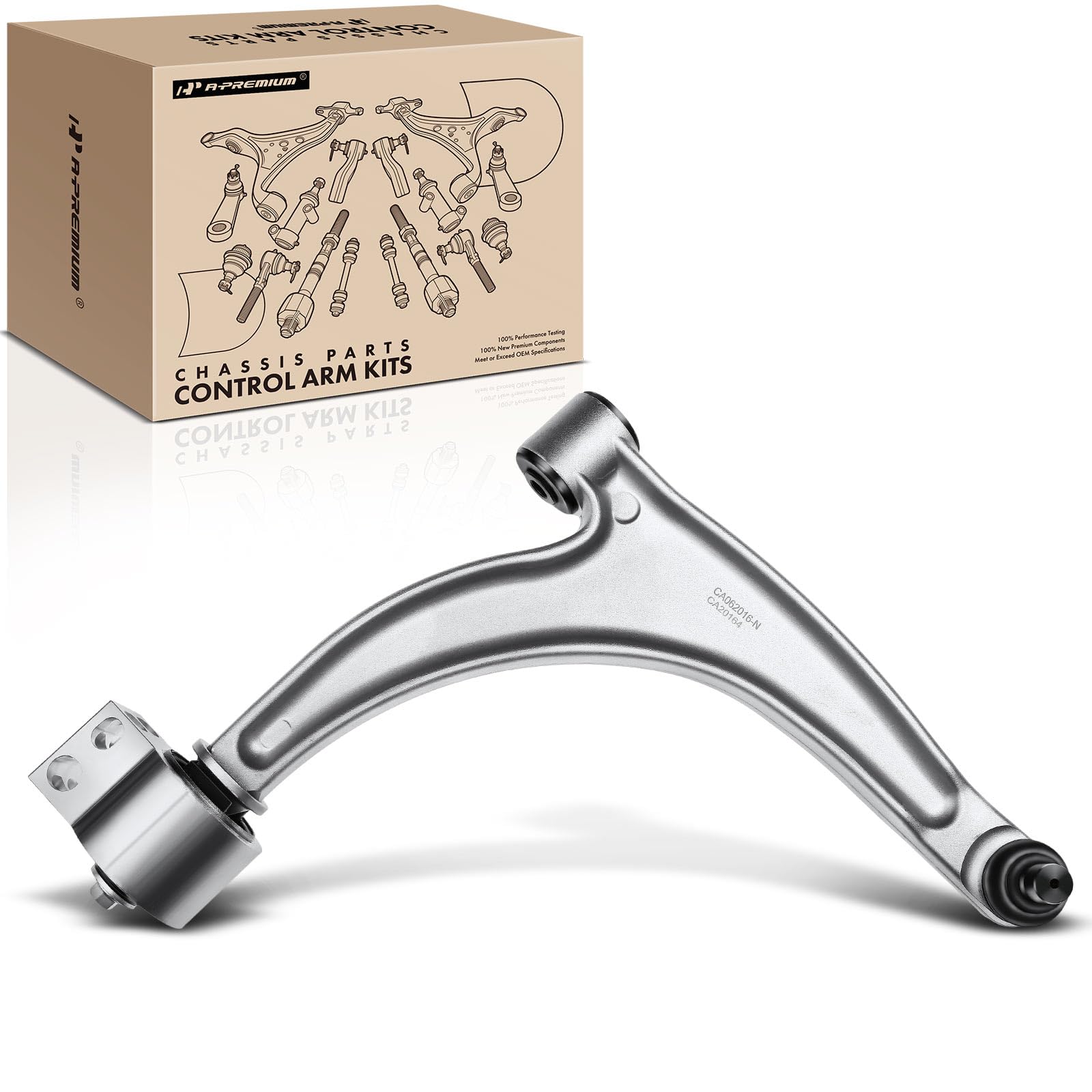 A-Premium Front Right Lower Control Arm Assembly, with Ball Joint & Bushing, Compatible with Chevy Malibu 2004-2012, Pontiac G6 
