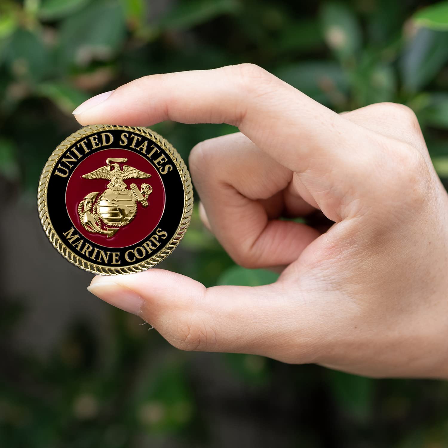 Military Gift Shop USMC Medallion - 2.25" Eagle Globe Anchor Emblem - Paper Material - Marine Corps EGA