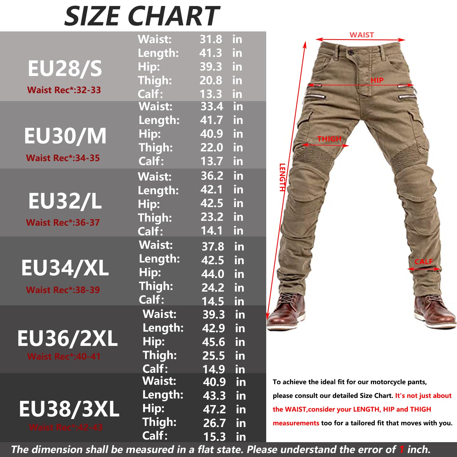 LOMENG Motorcycle Riding Pants Motorbike Motocross Cycling Jeans Safety CE Knee Hip Removable Armored All Seasons for Men Blue 4