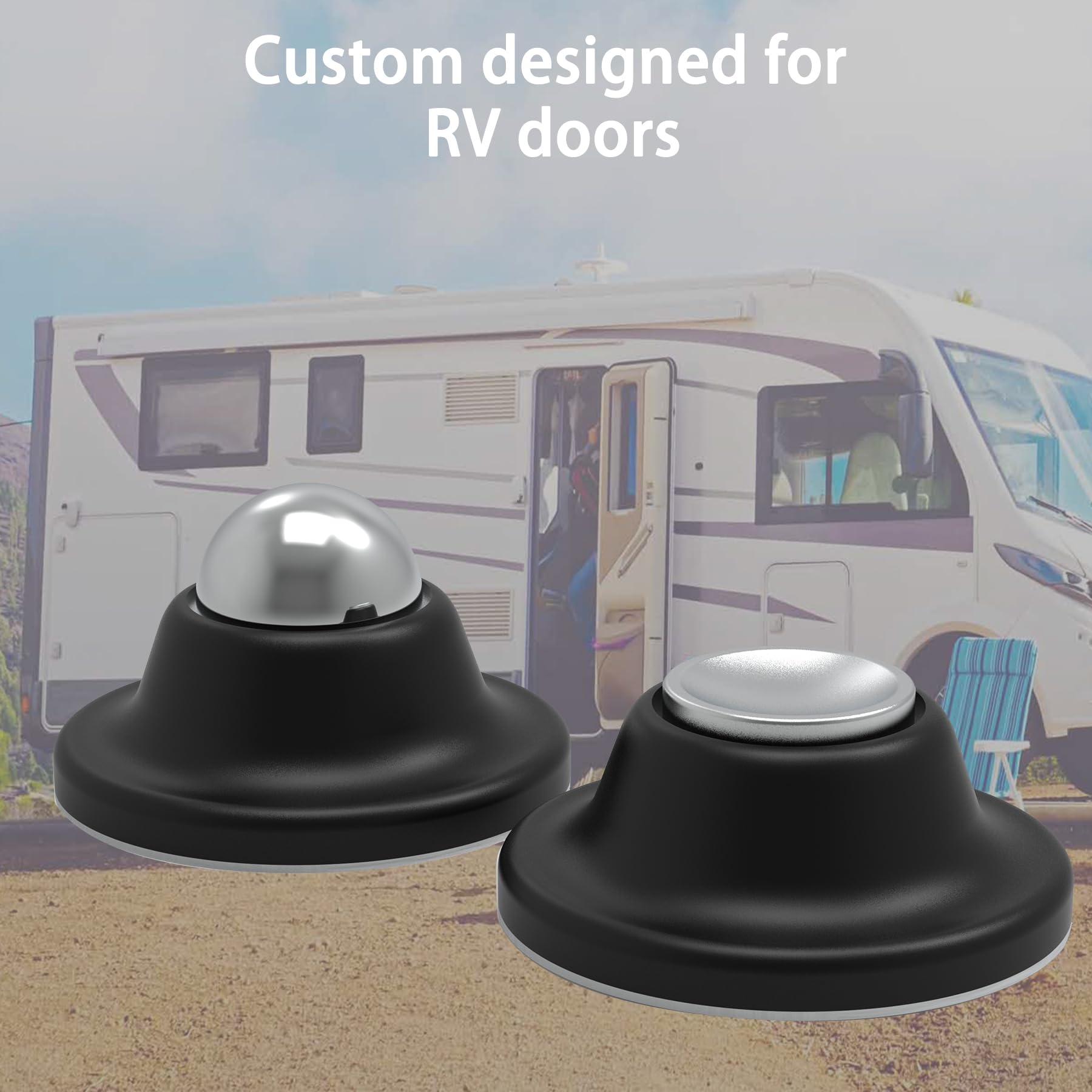 Chatbrid Magnetic RV Door Holder - Black Metal, Easy to Use, Model YDHN222, Ideal for Trailer, Camper, Motorhome, 1-Pack