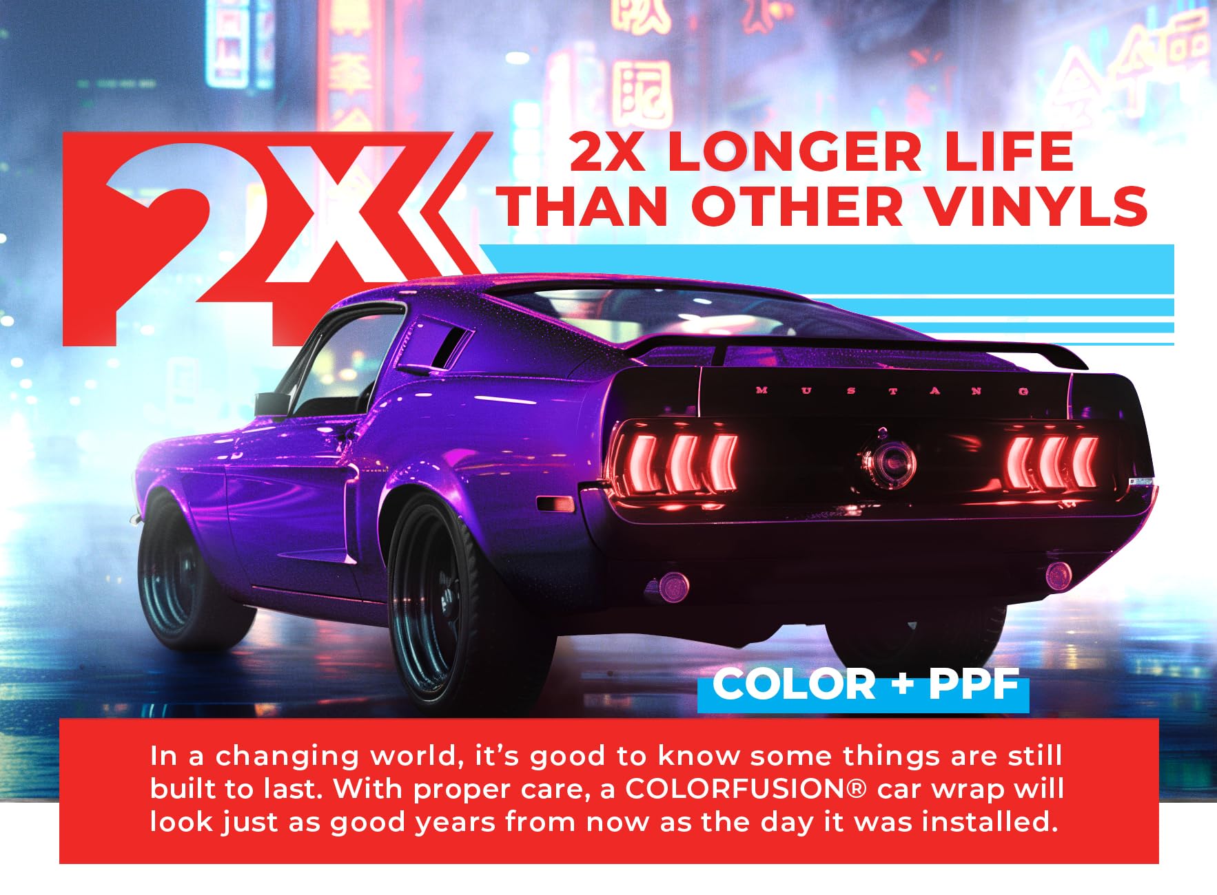 Colorfusion Ppf By Vvivid, Gloss Flip Purple Blast Dry Apply Ppf Vinyl Car Wrap Roll 1Ft X 5Ft