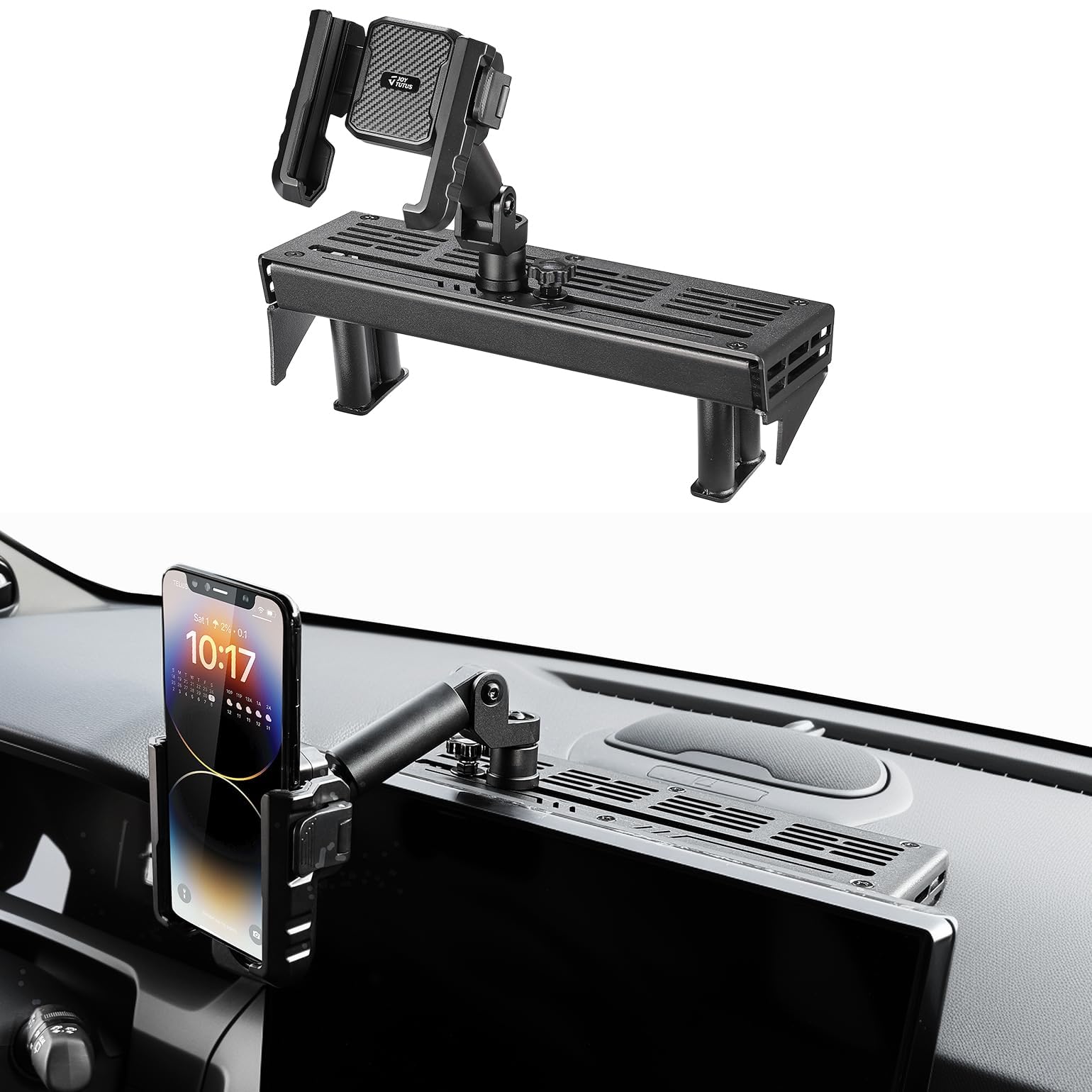 JOYTUTUS Metal Dash Mount Phone Holder for 2024+ Tacoma & 2025 4Runner(Only for 14Inch Screen) | No Drill Installation | Custom 
