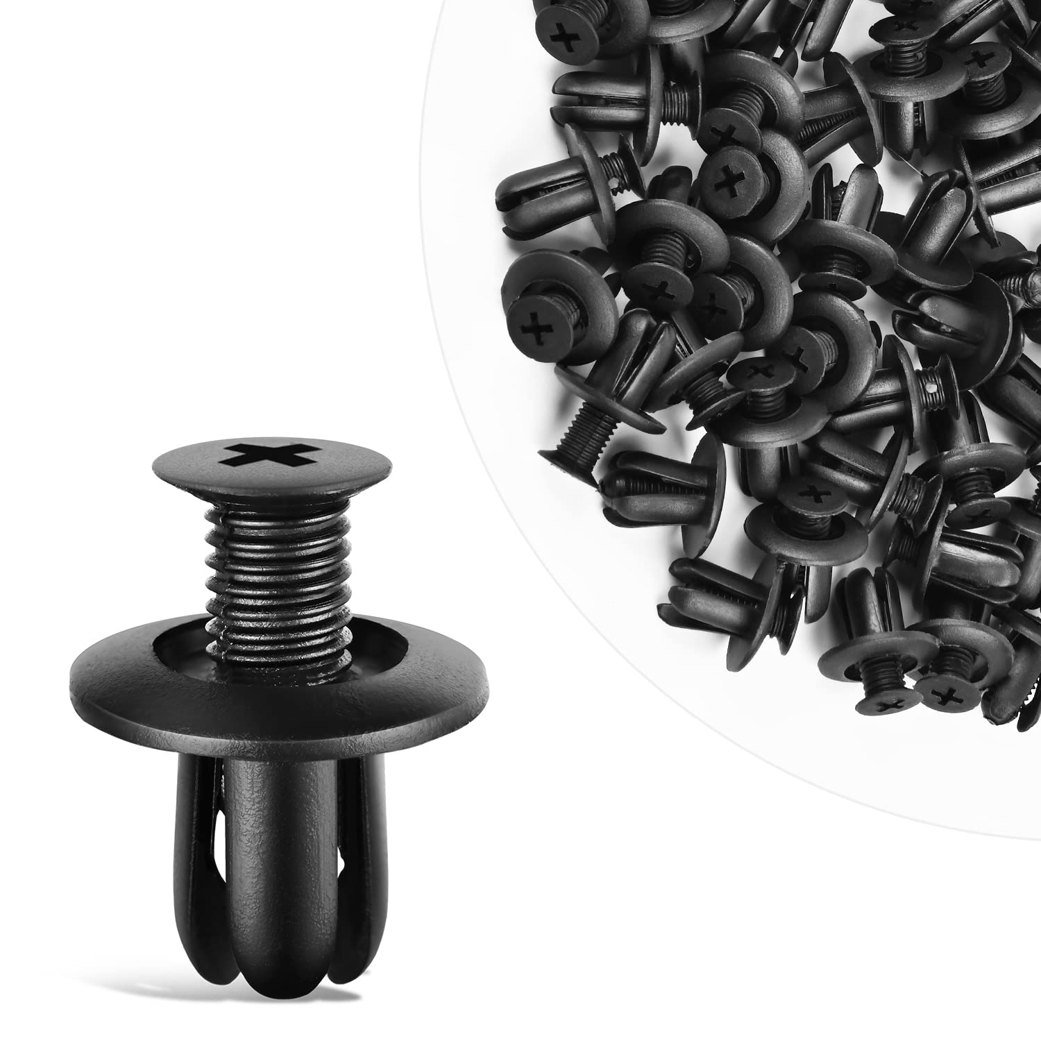 Gooacc 100Pcs Engine-Area Radiator Fender Rocker Clips Compatible With Ford Hyundai Kia Nissan Mazda Oem:#Ford Mb-455-56143 Mazd