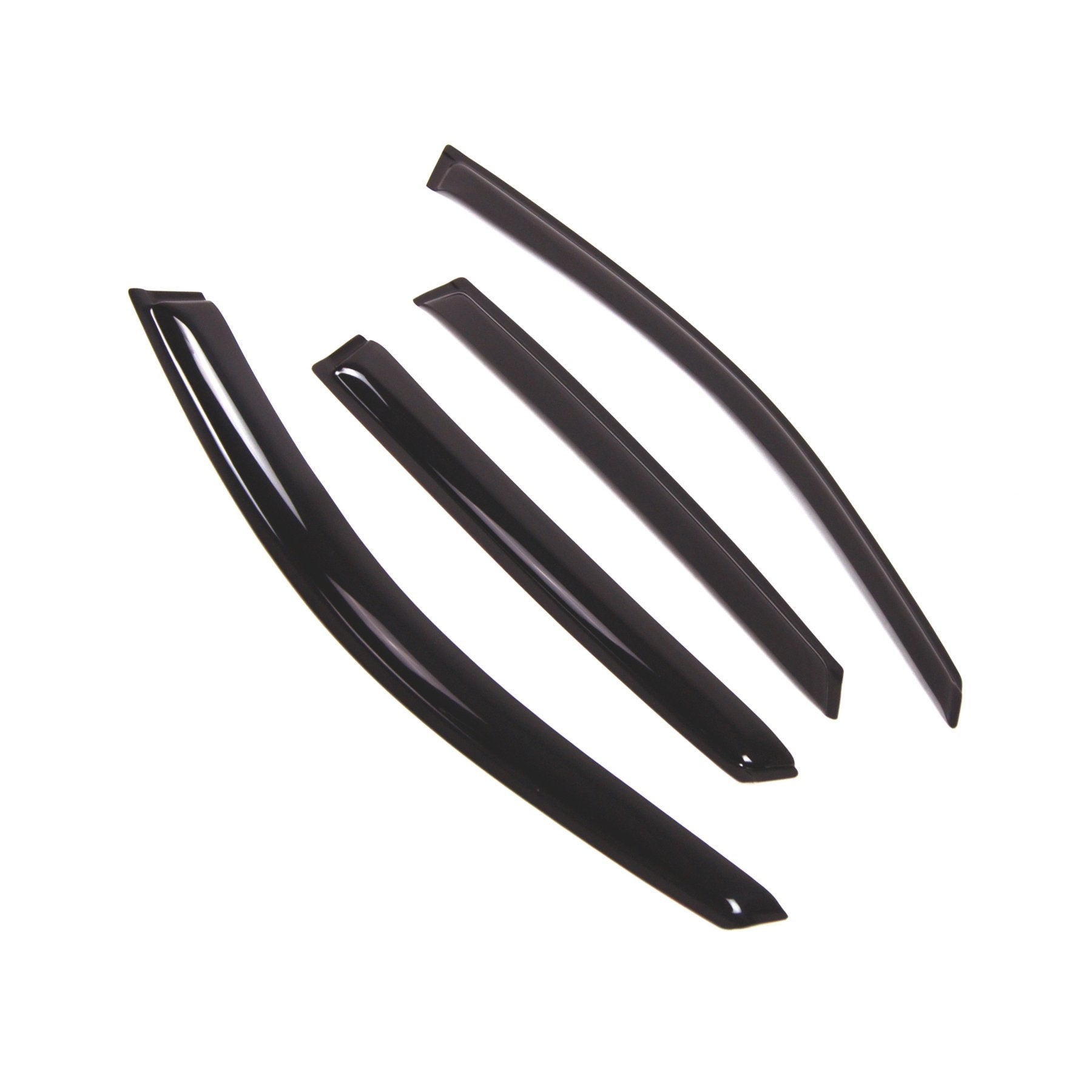 Tuningpros WD2-505 Dark Smoke 4 Pcs Set Window Visor (Outside Mount) Deflector Rain Guard Compatible with 2003-2008 Infiniti FX3
