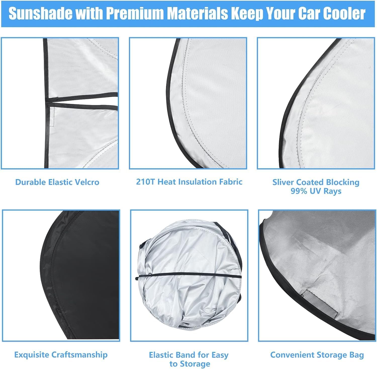 Windshield Sun Shade For Mercedes Benz Accessories Window Sunshade Fit Mercedes Benz C Class C250 C300 C400 2015-2023 Front Wind