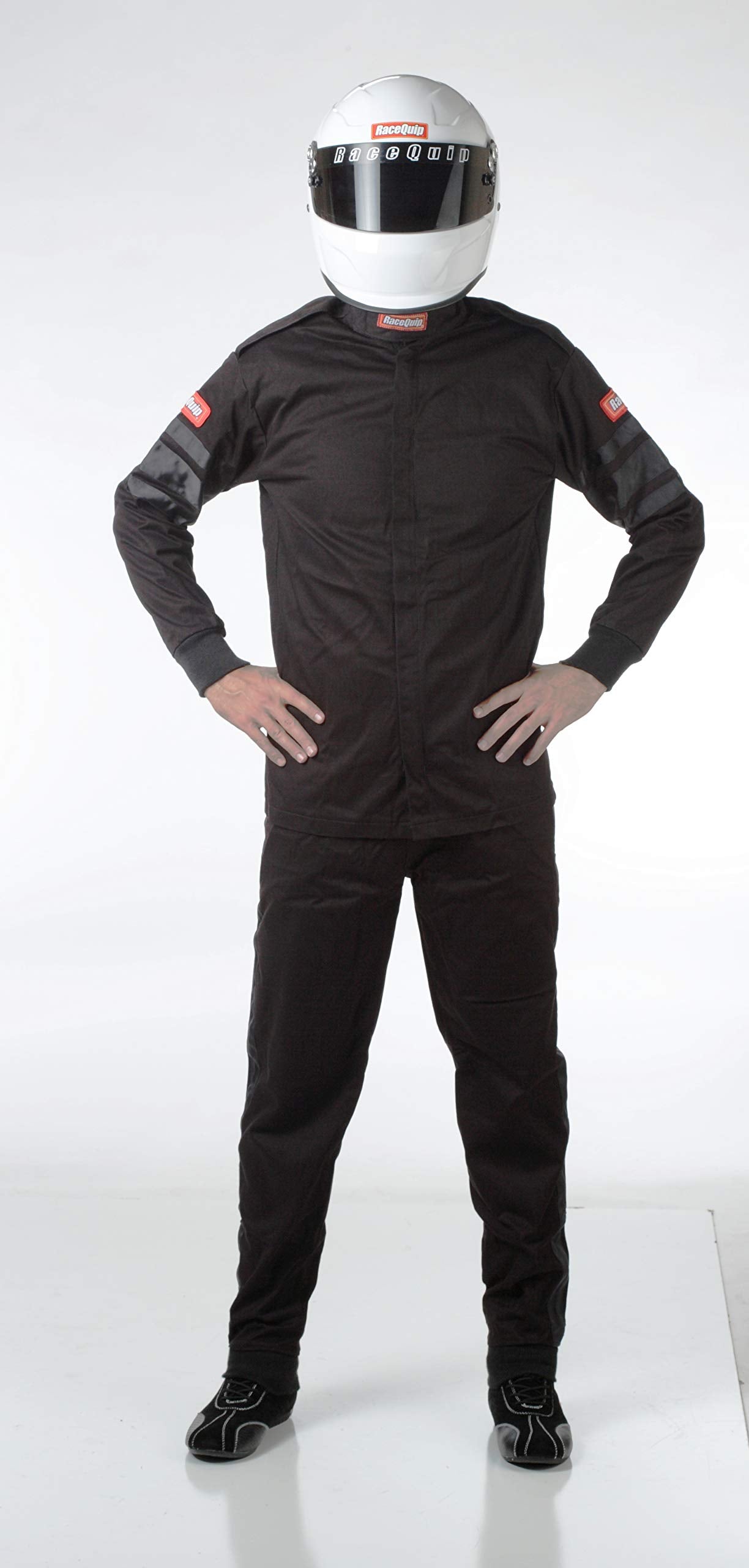 Racequip 111004Rqp 110 Series Driving Jacket - Sfi 3.2A/1 - Black - Medium-Tall
