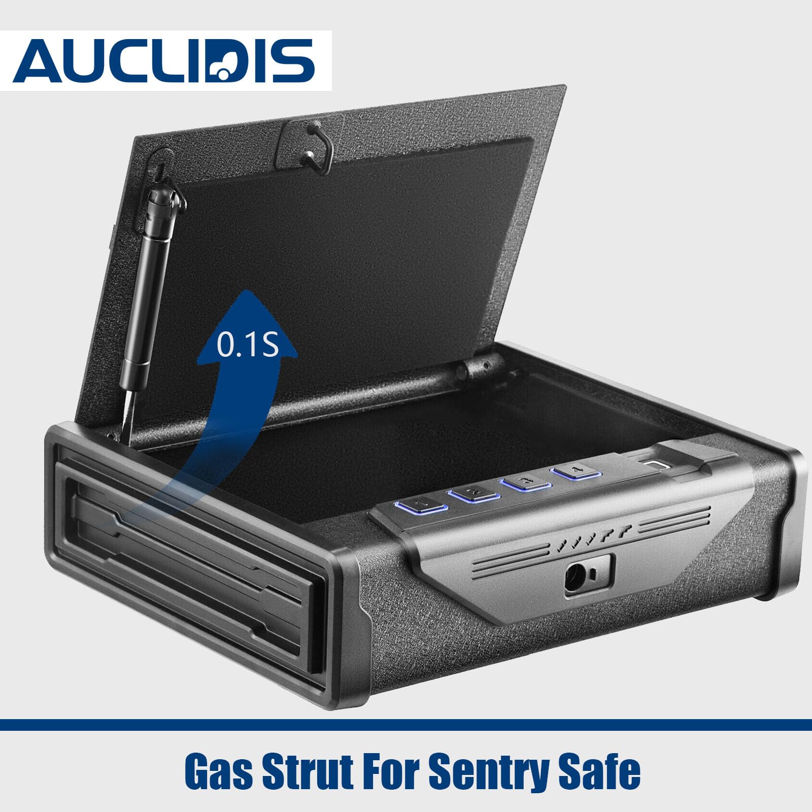 AUCLIDIS Gas Strut Shock Spring Lift Support, 7.5 Inch, Black, Set of 2 for Sentry Safe & RV Overhead Cabinet