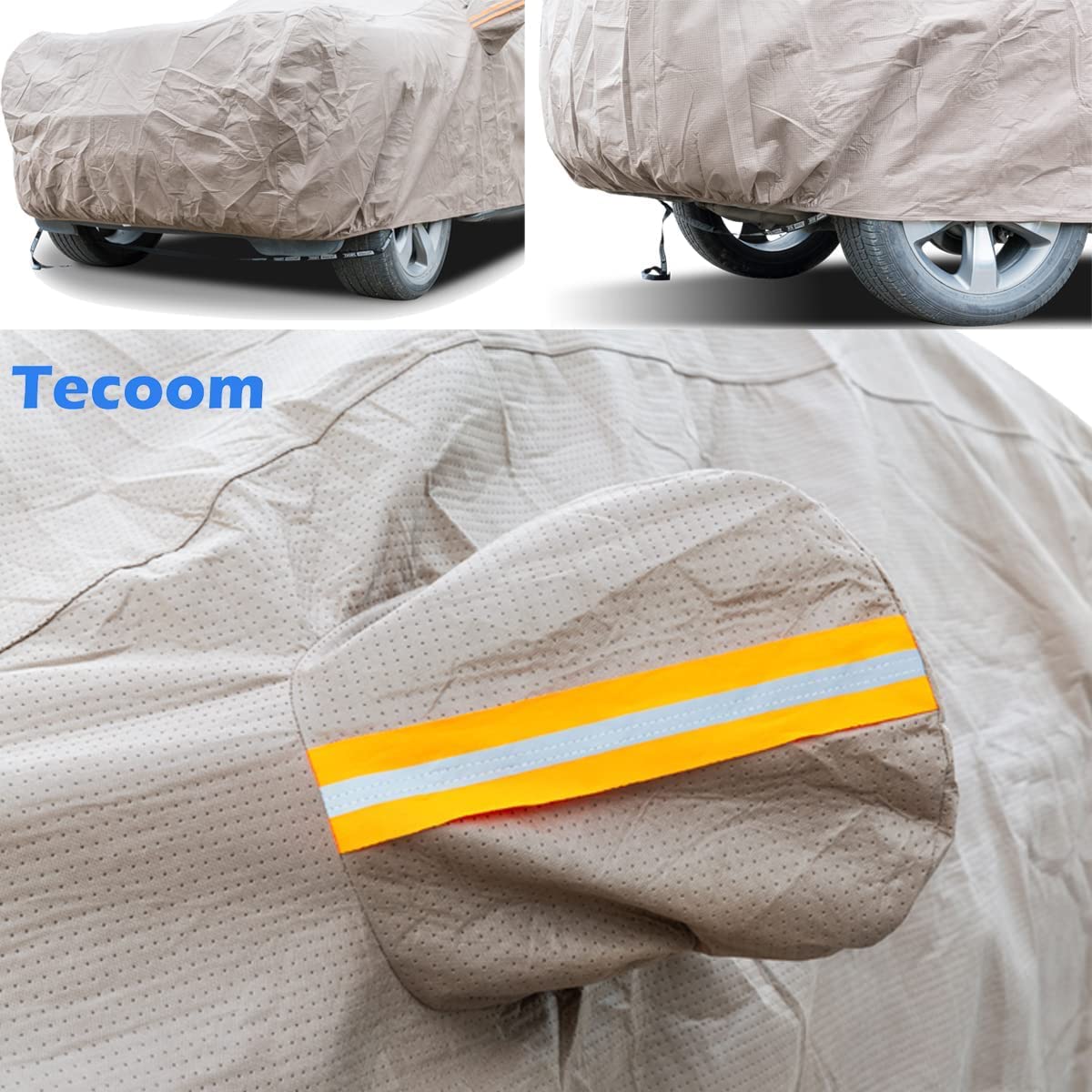 Tecoom Thick Shell Truck Pickup Car Cover Waterproof Windproof With Straps Buckles Antenna Patch Fit For Ford F150 Ram 1500 Chev