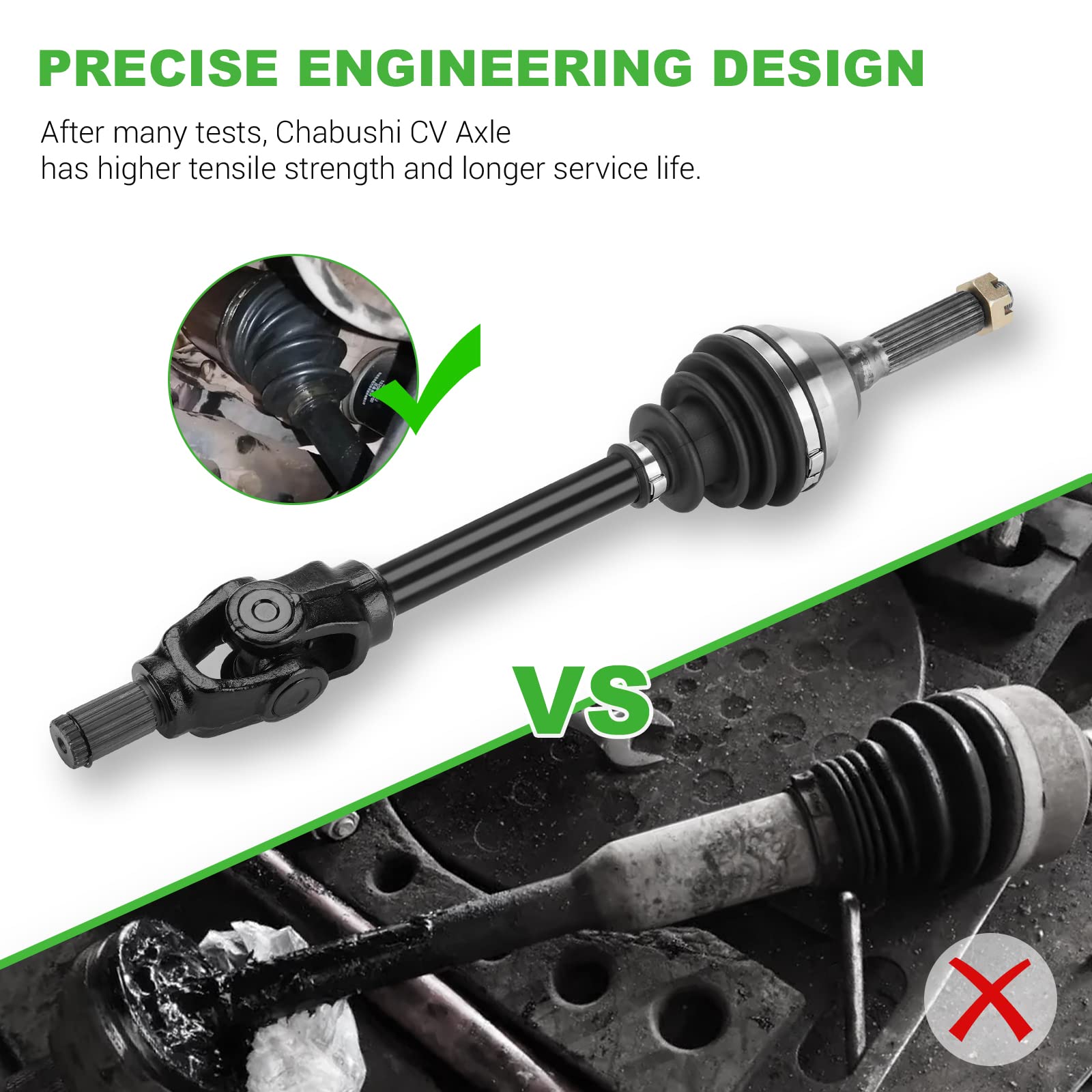 Rear Left Right CV Axle Shaft for Polaris Sportsman 400 500 HO 600 700 2003 2004 2005, Sportman 700 EFI 2004 2005, Sportman MV7