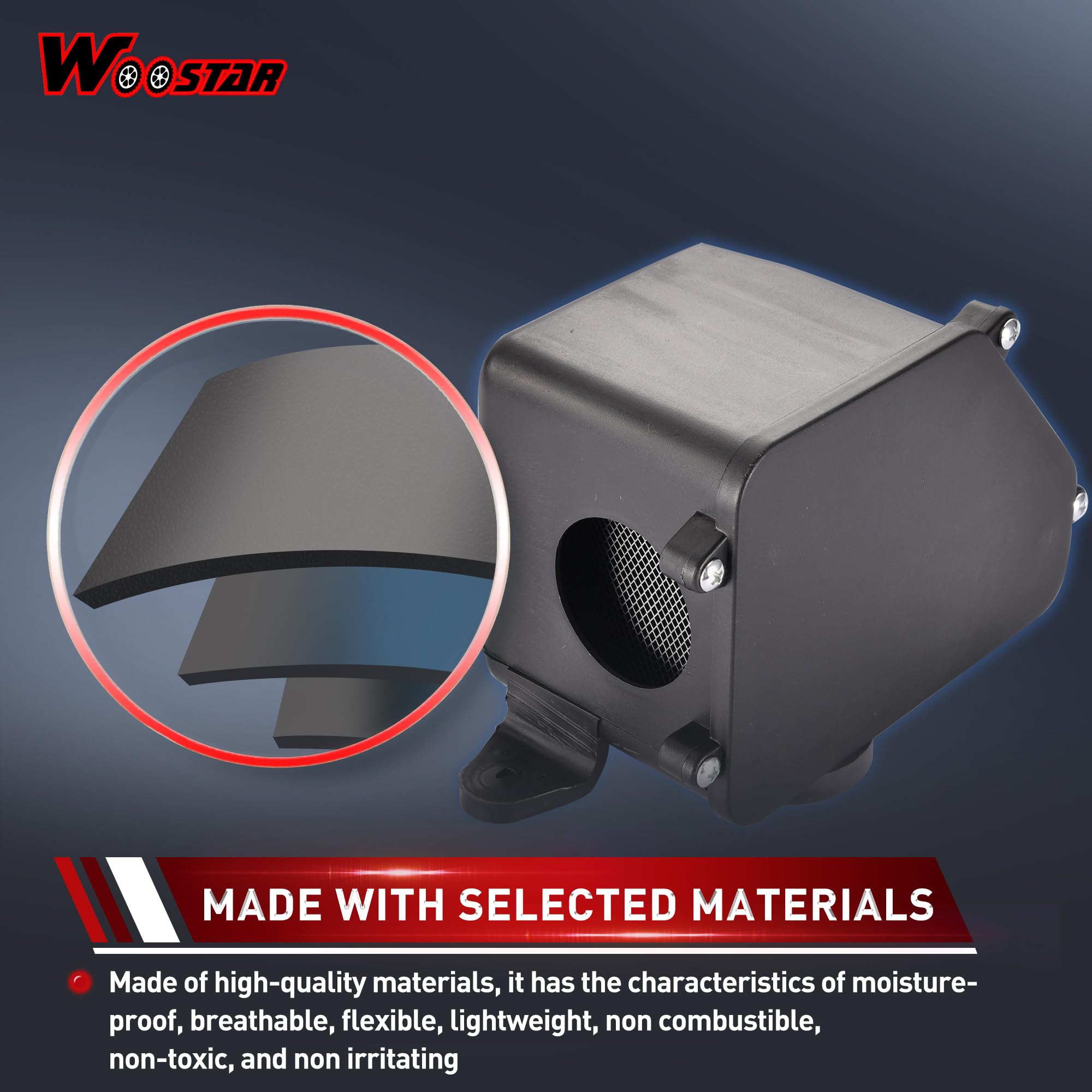 Woostar 44Mm Air Filter Box Intake Cleaner Replacement For 150Cc Gy6 Atv 4 Wheeler Dune Buggy Go Kart Scooter
