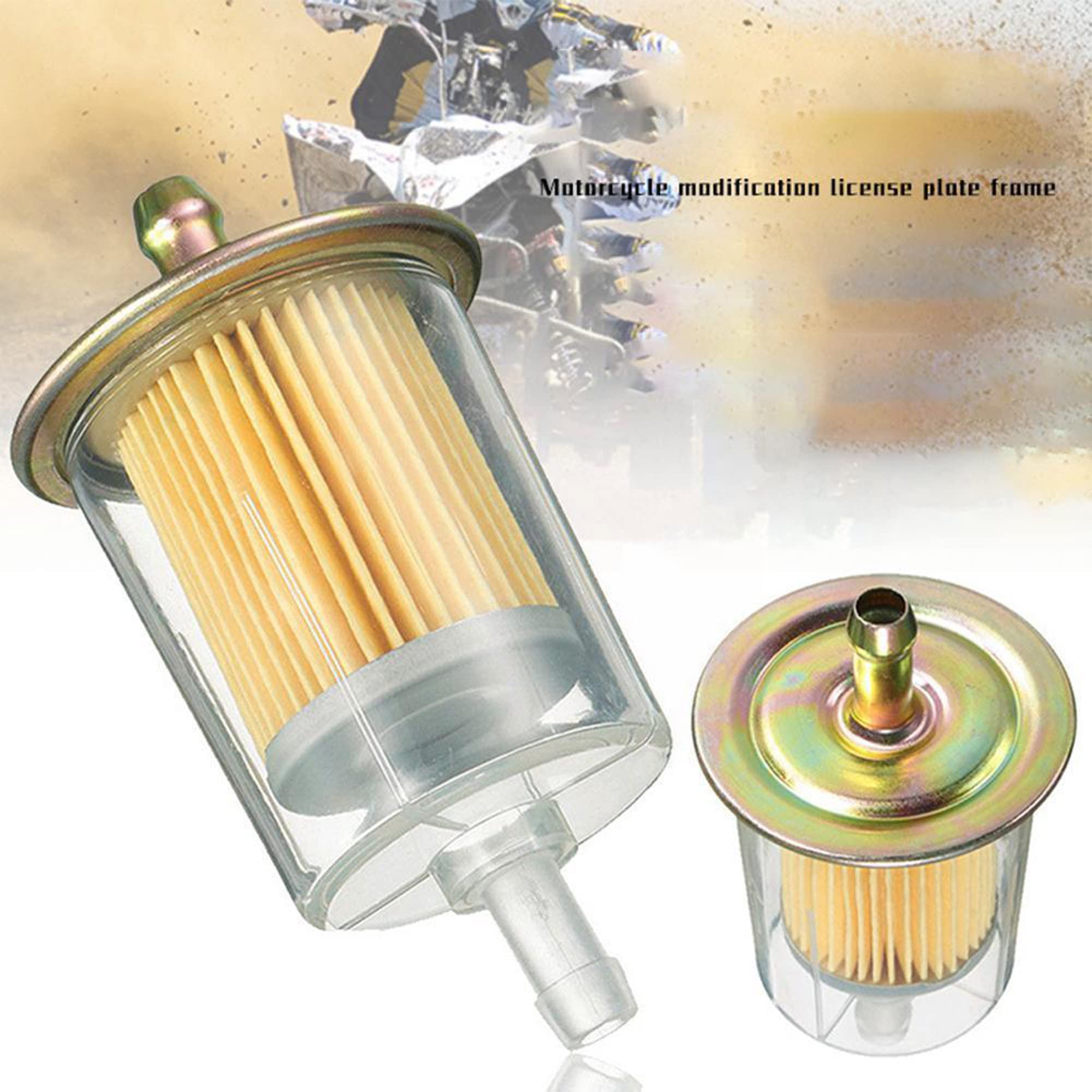 5/16' Universal Fuel Filters Industrial Tractors Cars Trucks Motorcycles Gas Powered Engine Inline Gas Fuel Line 5 Pack