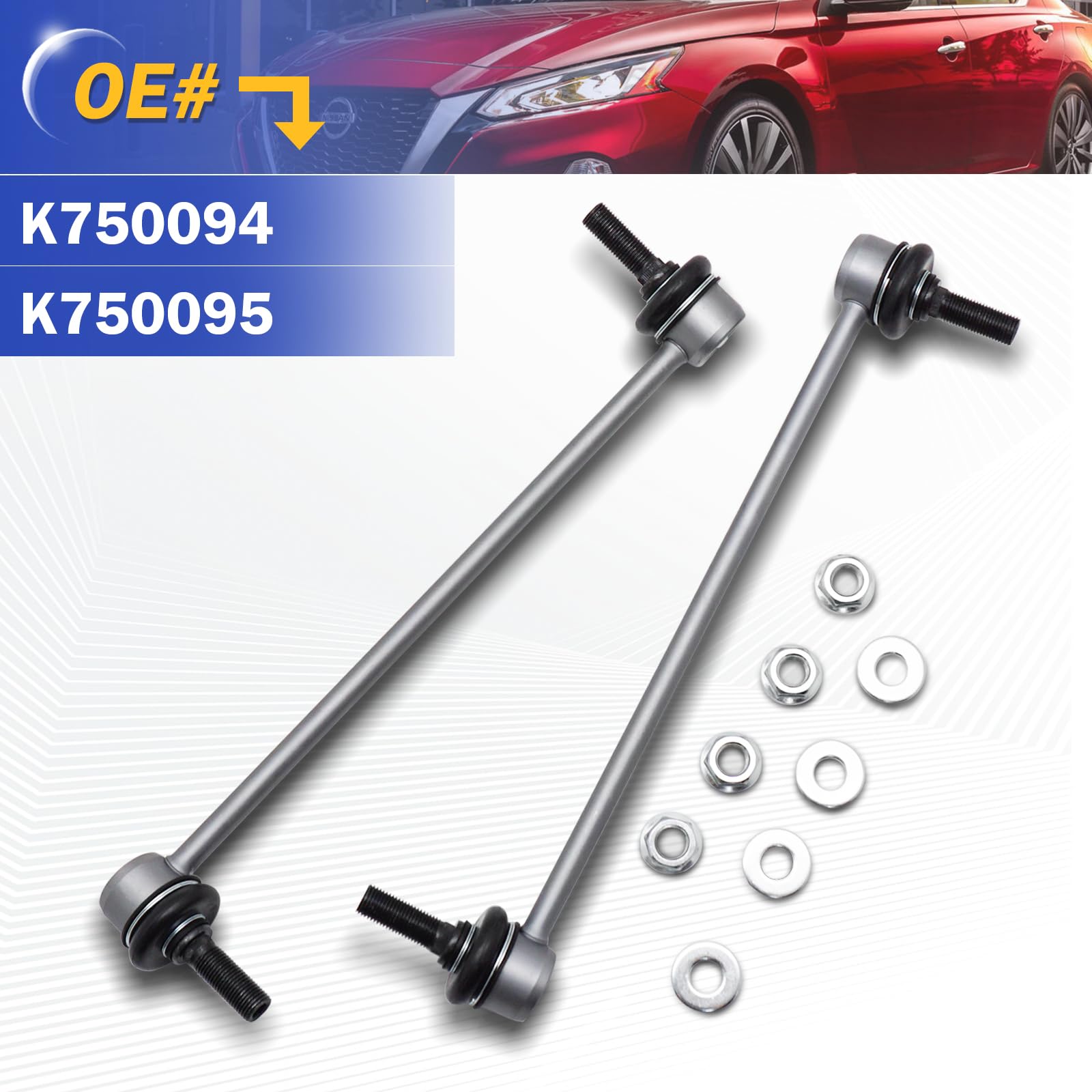 Zinc Nickel Alloy-Stabilizer Sway Bar Links For 2007-2021 Nissan Altima Maxima Murano Pathfinder Quest Rogue Rogue Select Rogue