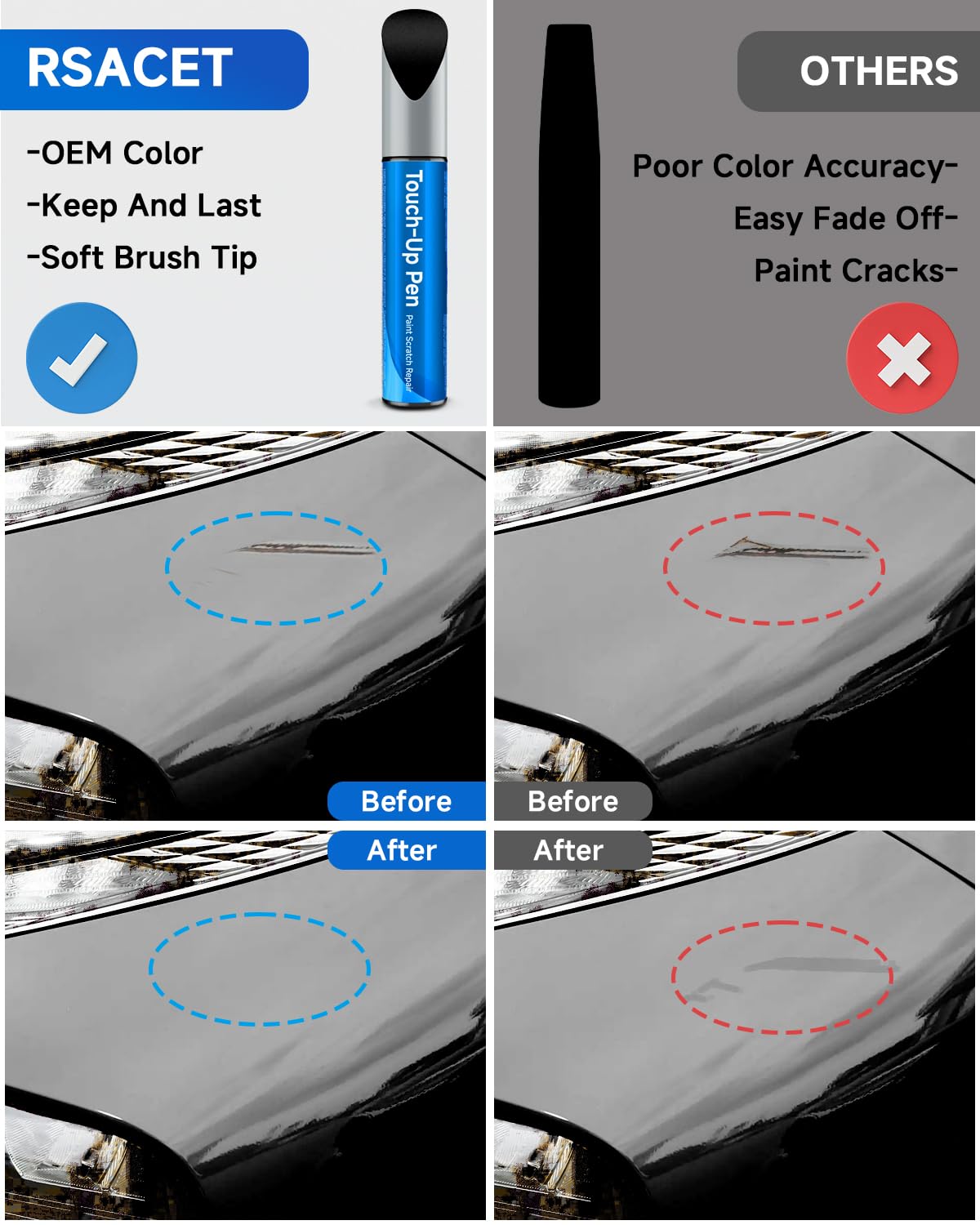 Becketts Black(RB5) Touch Up Paint Compatible with Hyundai Exact Match Touch Up Paint Car Scratch Repair