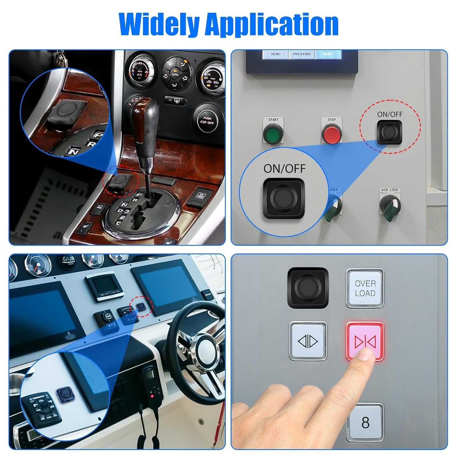 Gebildet 4Pcs Momentary Push Button Switch With Ph2.0Mm 3Pin Connector, On/Off Horn Buttons, 0.5A Surface Mount Mini Switches Fo