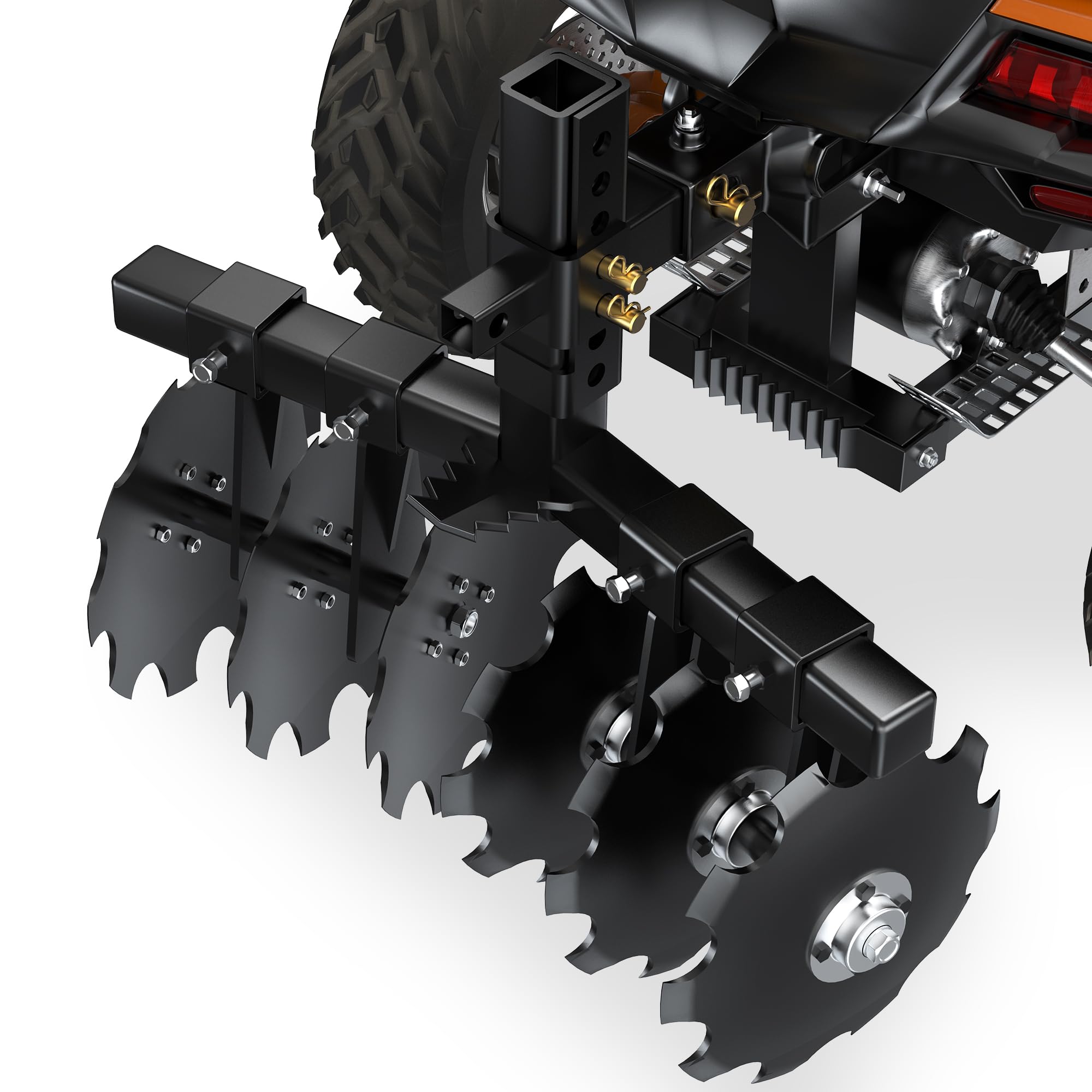 AUTOSAVER88 28 Heavy-Duty Disc Plow Harrow with Universal 2 Receiver for Tractor, ATV, UTV, Pull Behind Tiller for Subsoiling, P