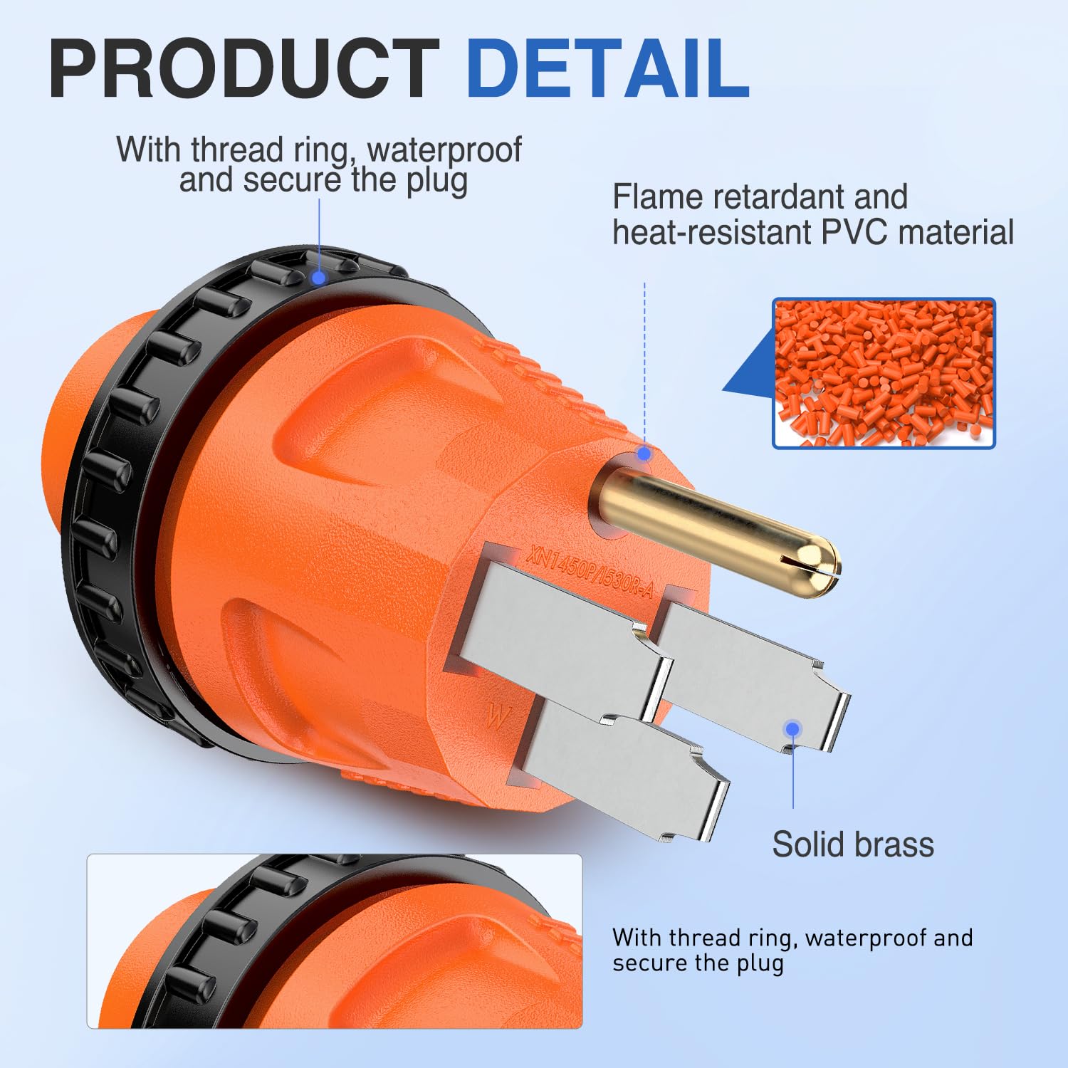 Nilight 50 Amp To 30 Amp Rv Power Adapter Twist Locking Connector 14-50P To L5-30R 50A Male Plug To 30A Female Receptacle For Rv