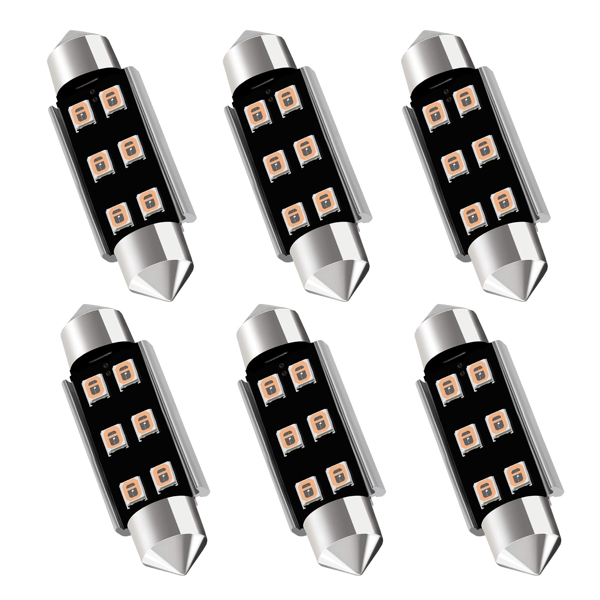 Auxlight 211-2 212-2 578 569 214-2 41Mm 1.61   Festoon Canbus Error Free Led Interior Light Bulbs Purple, Super Bright 6Smd Chip