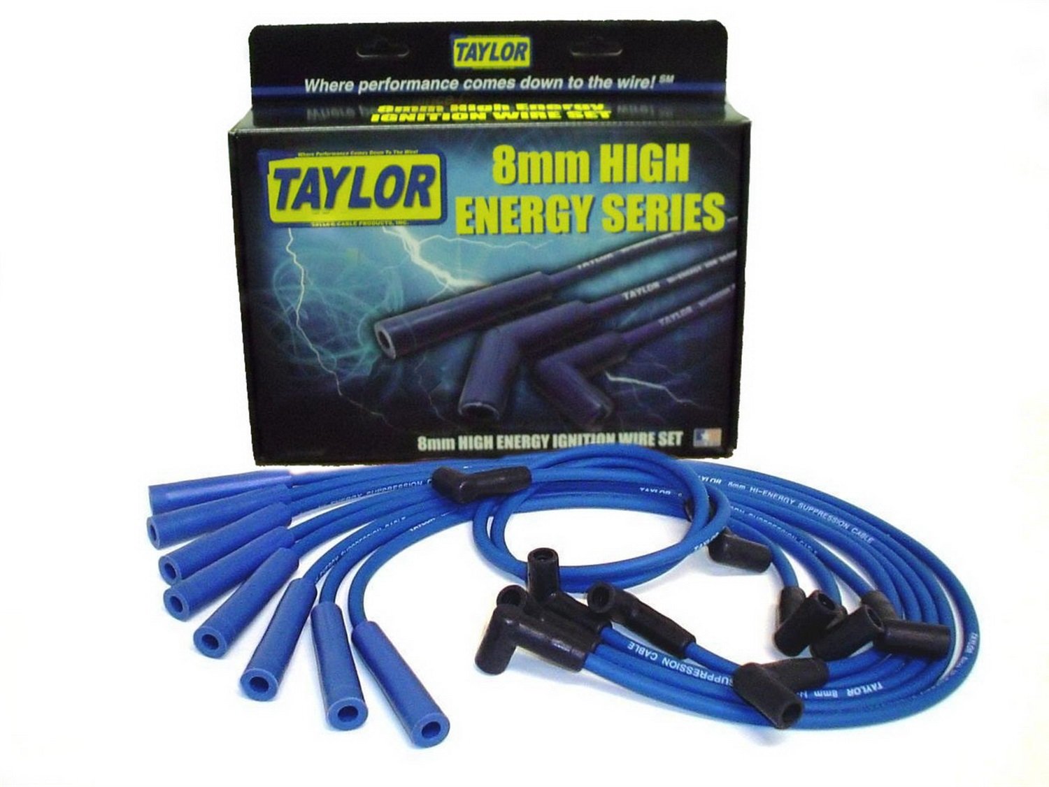 Taylor Cable 64672 Hi-Energy Spark Plug Wire Set, Blue
