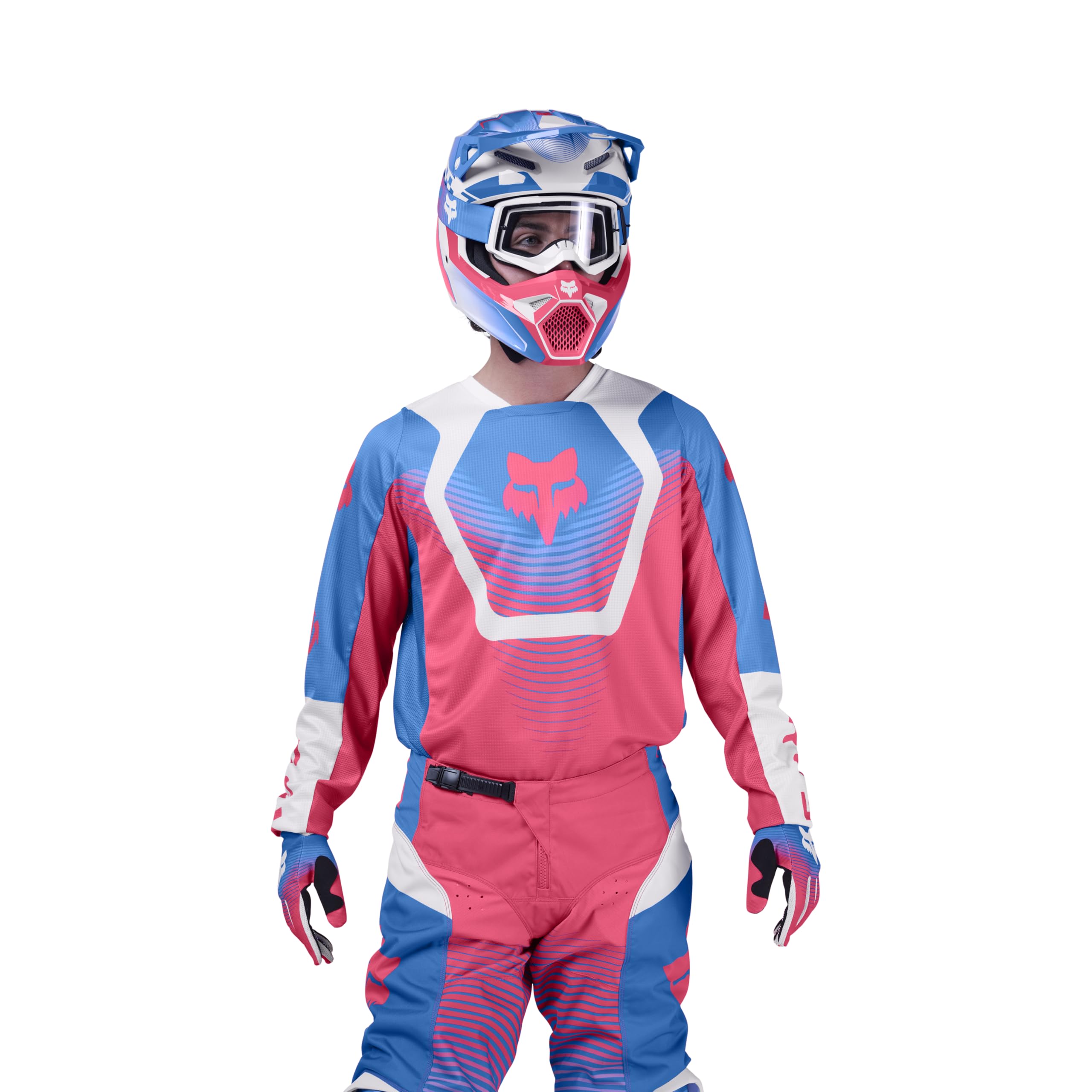 Fox Racing Mens 180 Collect Motocross Dirt Bike Jersey, Blue/Pink, Small