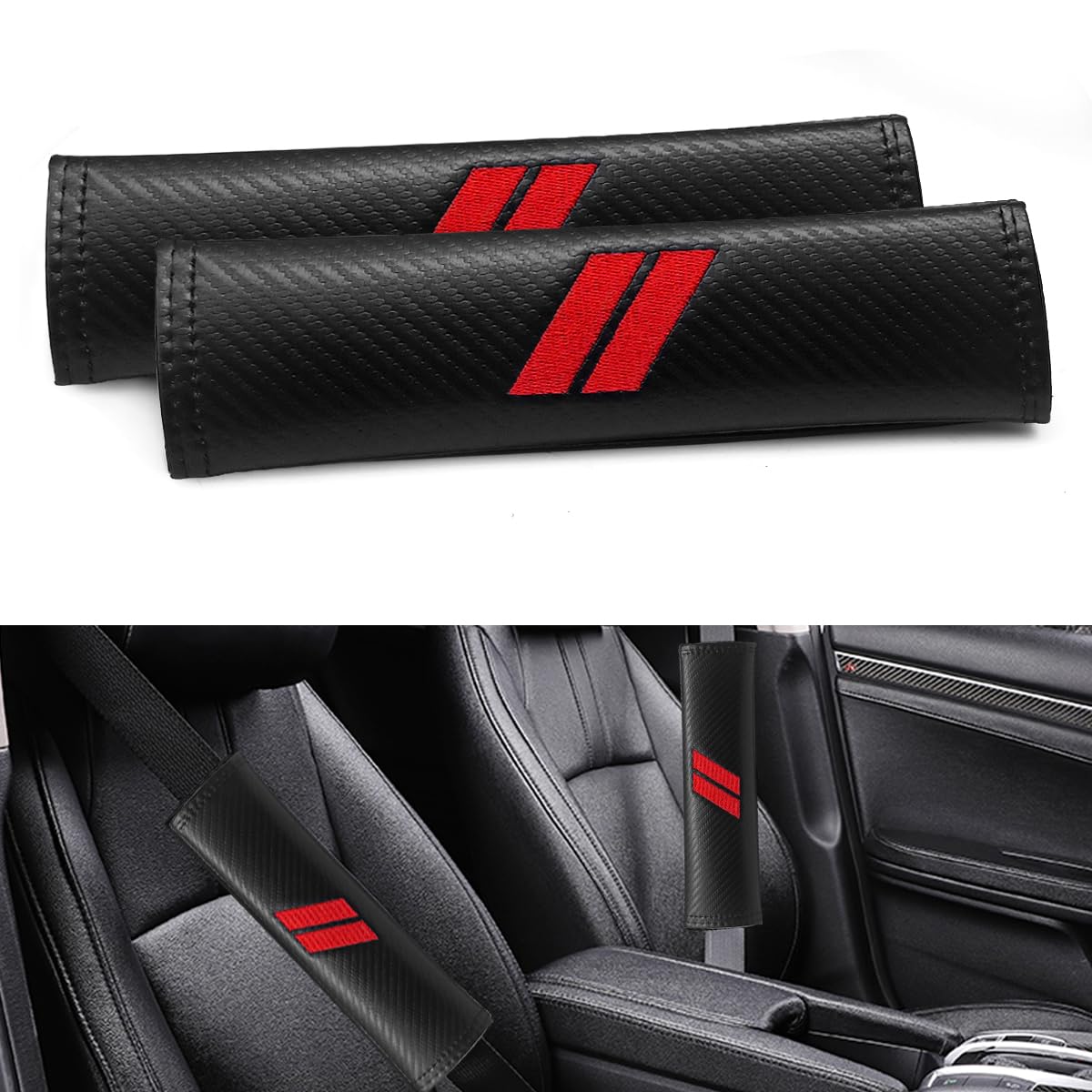 2 PCS Seatbelt covers for Dodge Accessories Seat Belt Pad Compatible for Dodge Charger Durango Challenger Journey Seat Belt Covers for Adults Car Seat Belt Cover Seat Belt Cushion Leather Seat Belt -Like New