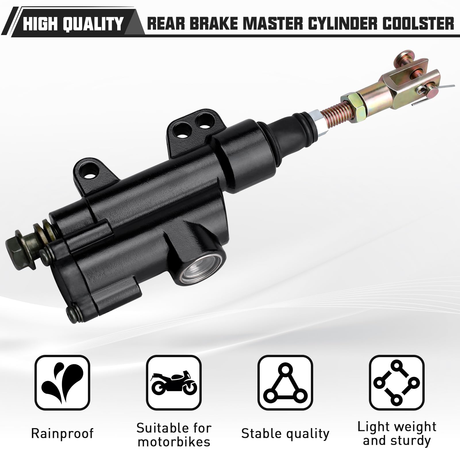 Rear Brake Master Cylinder Coolster 10Mm, Replacement For 50Cc 70Cc 90Cc 110Cc 125Cc Dirt Bike Chinese Atv Quad Taotao Bms Roket