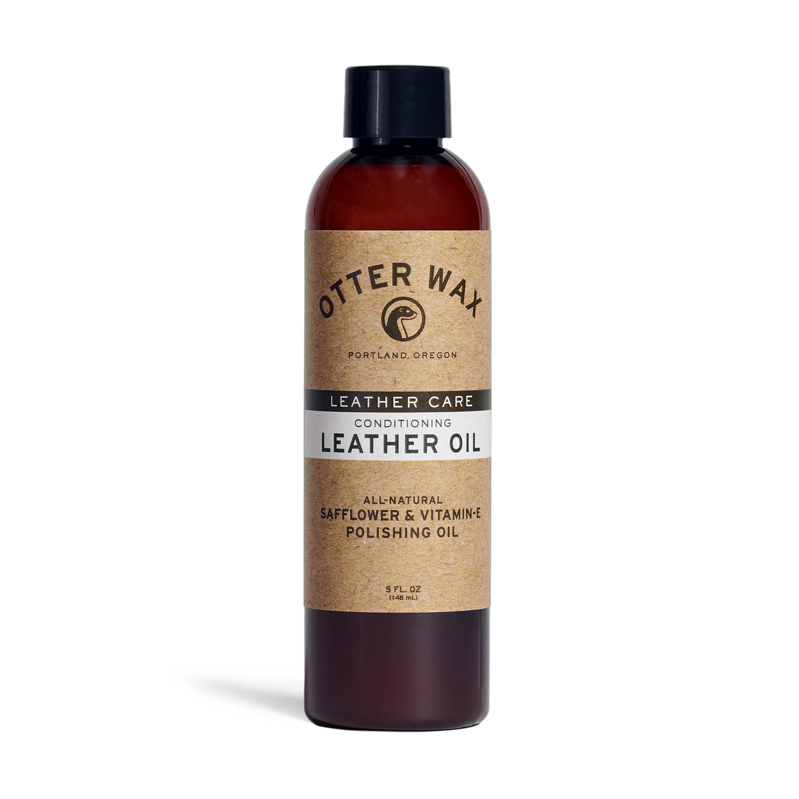 Otter Wax Conditioning Leather Oil - 5Oz - All-Natural Polishing Treatment For Furniture, Boots, Car Seats, Jackets, Shoes & Bag