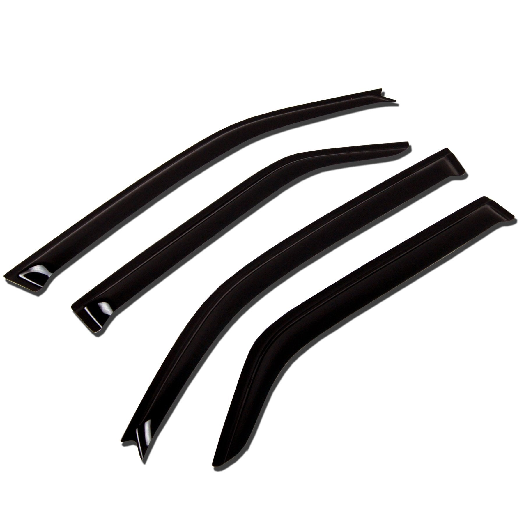 Tuningpros WV-132 Outside Mount Window Visor Deflector Rain Guard Dark Smoke 4-pc Set, Compatible With 2002-2008 Dodge Ram 2500 