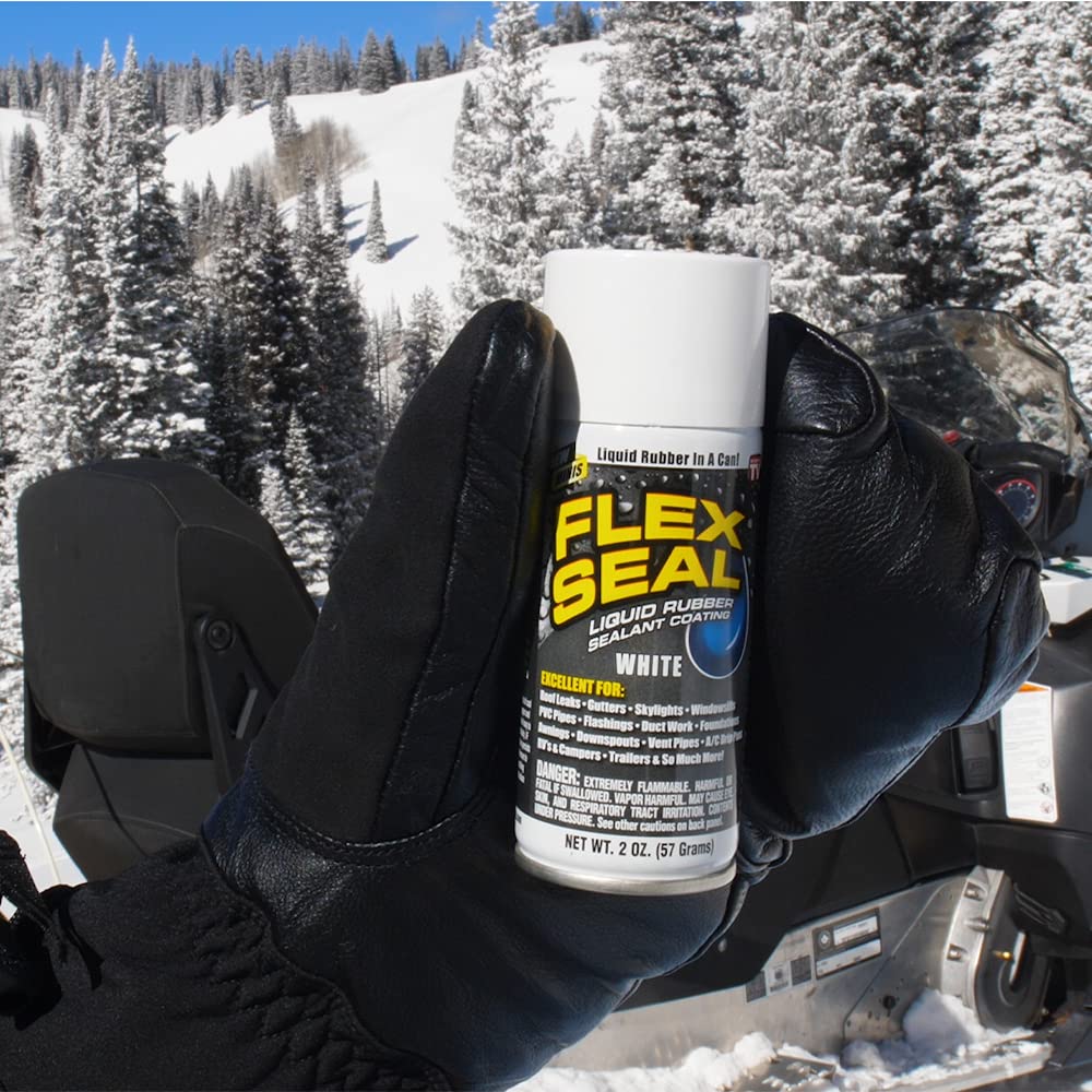 Flex Seal Mini, 3-Pack, White, Stop Leaks Instantly, Waterproof Rubber Spray On Sealant Coating, Travel Size, Perfect For Gutter