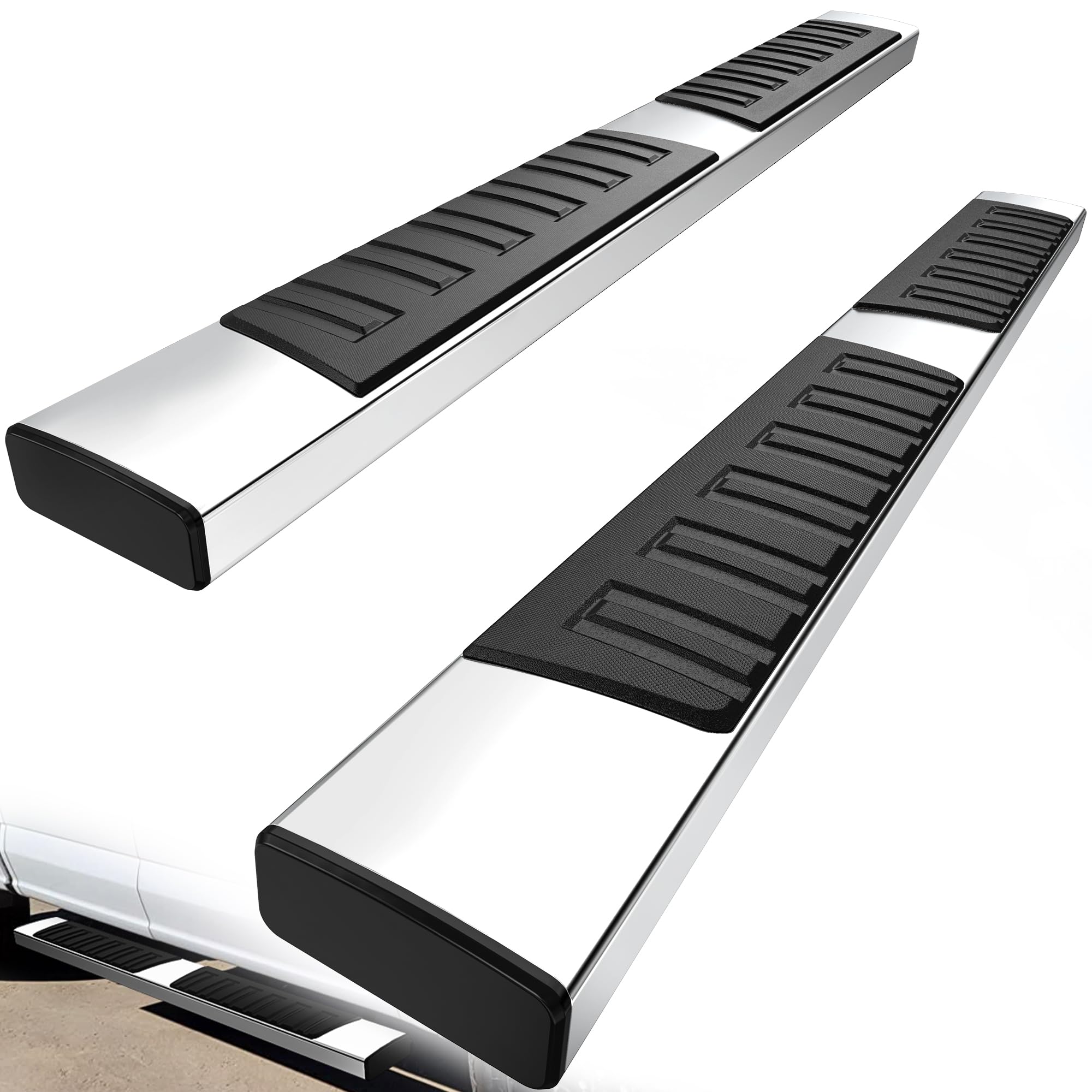 Yitamotor 6 Inches Running Boards Compatible With 1999-2016 Ford F-250 F-350 Crew Cab, Side Steps Nerf Bars (Stainless Steel Sil